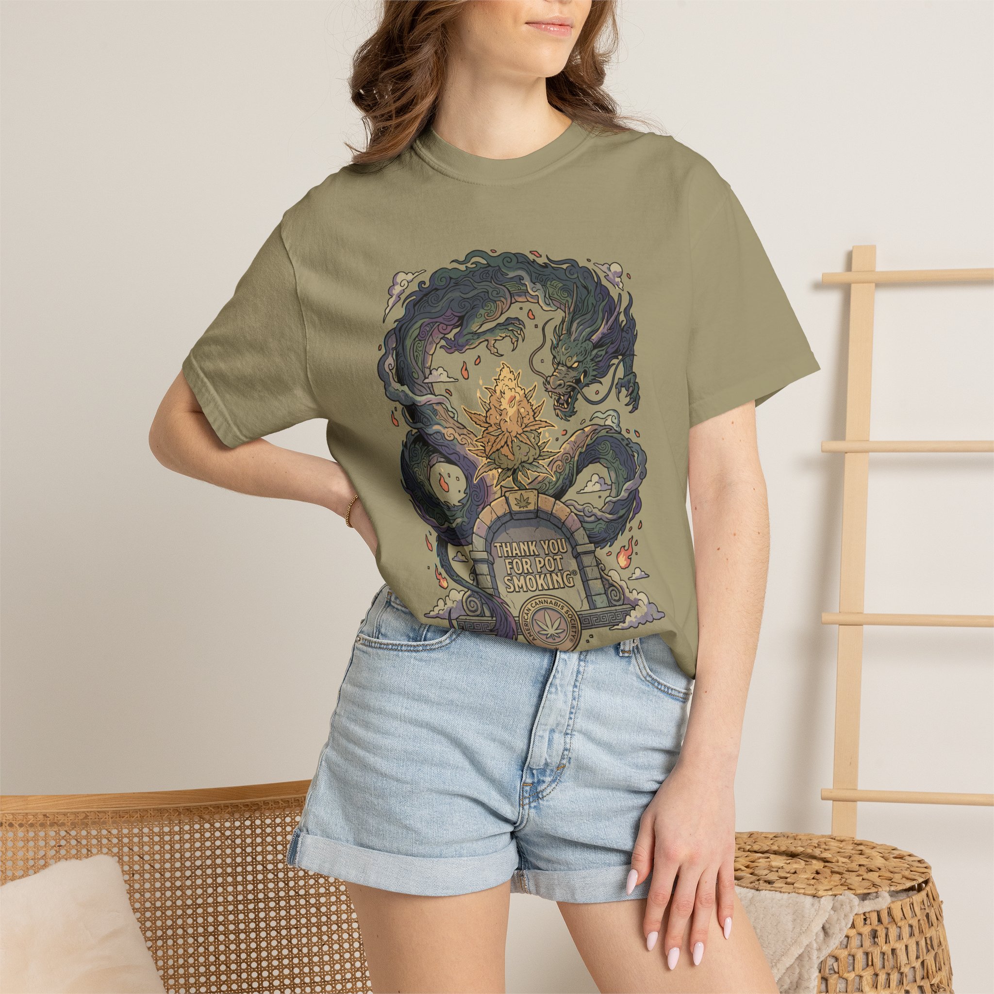 Thank You For Pot Smoking® T-Shirt — Vintage Kraken Gravestone Design (“Here Lies My Sanity”) - Image 20