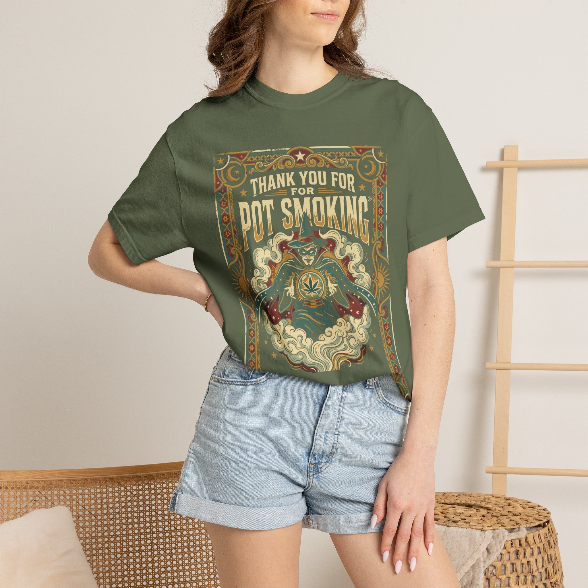 Thank You For Pot Smoking® Vintage Poster T-Shirt - Image 44
