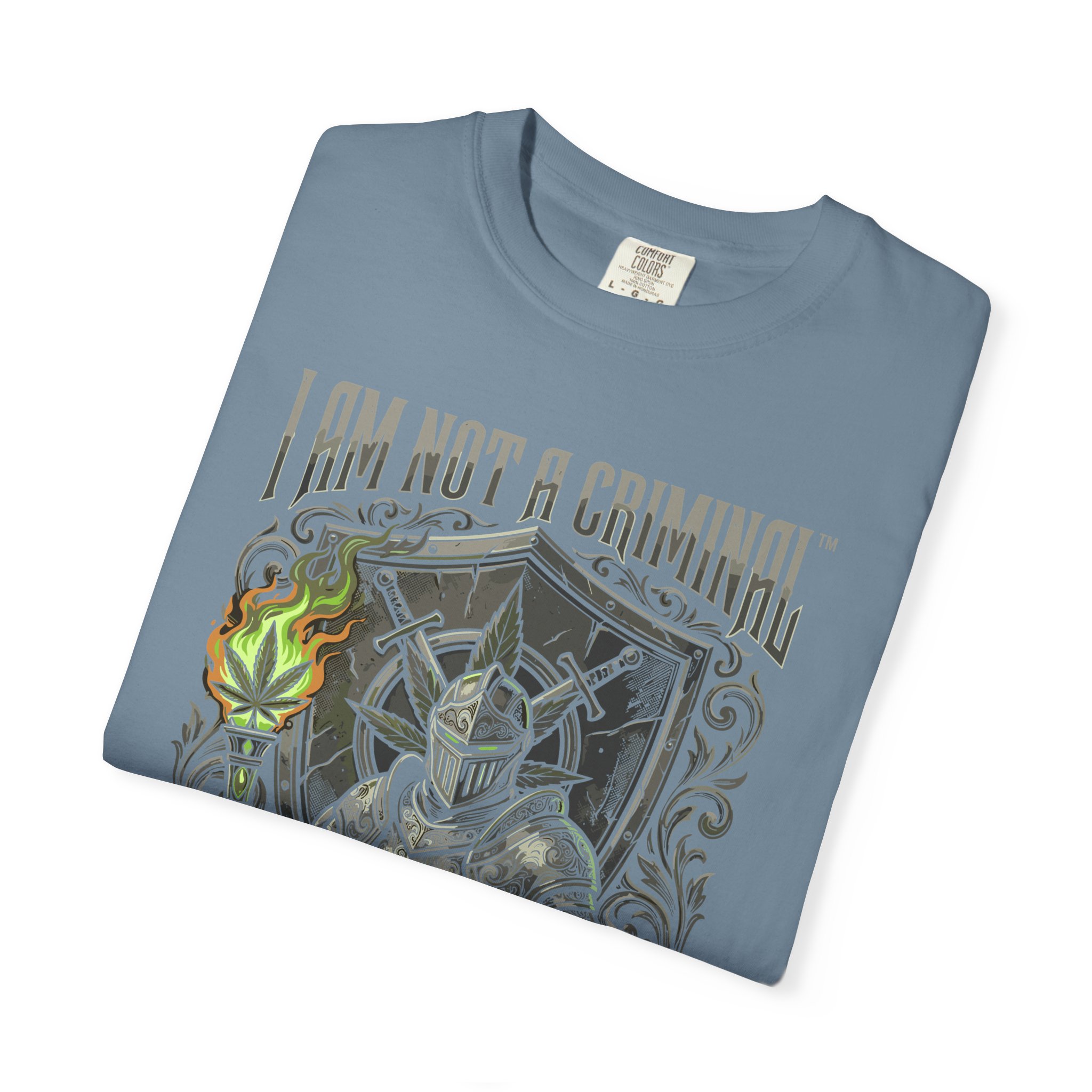 I Am Not a Criminal™ Fantasy T-Shirt — Dark Knight Mage Graphic Tee - Image 3