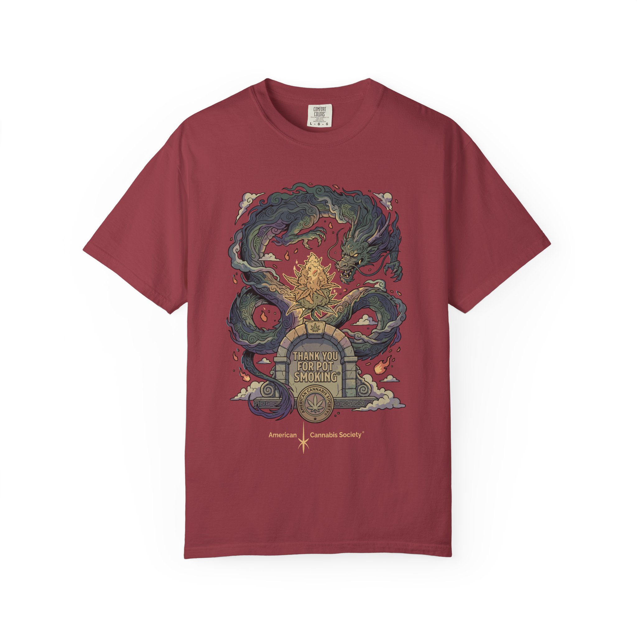 Thank You For Pot Smoking® T-Shirt — Vintage Kraken Gravestone Design (“Here Lies My Sanity”) - Image 49