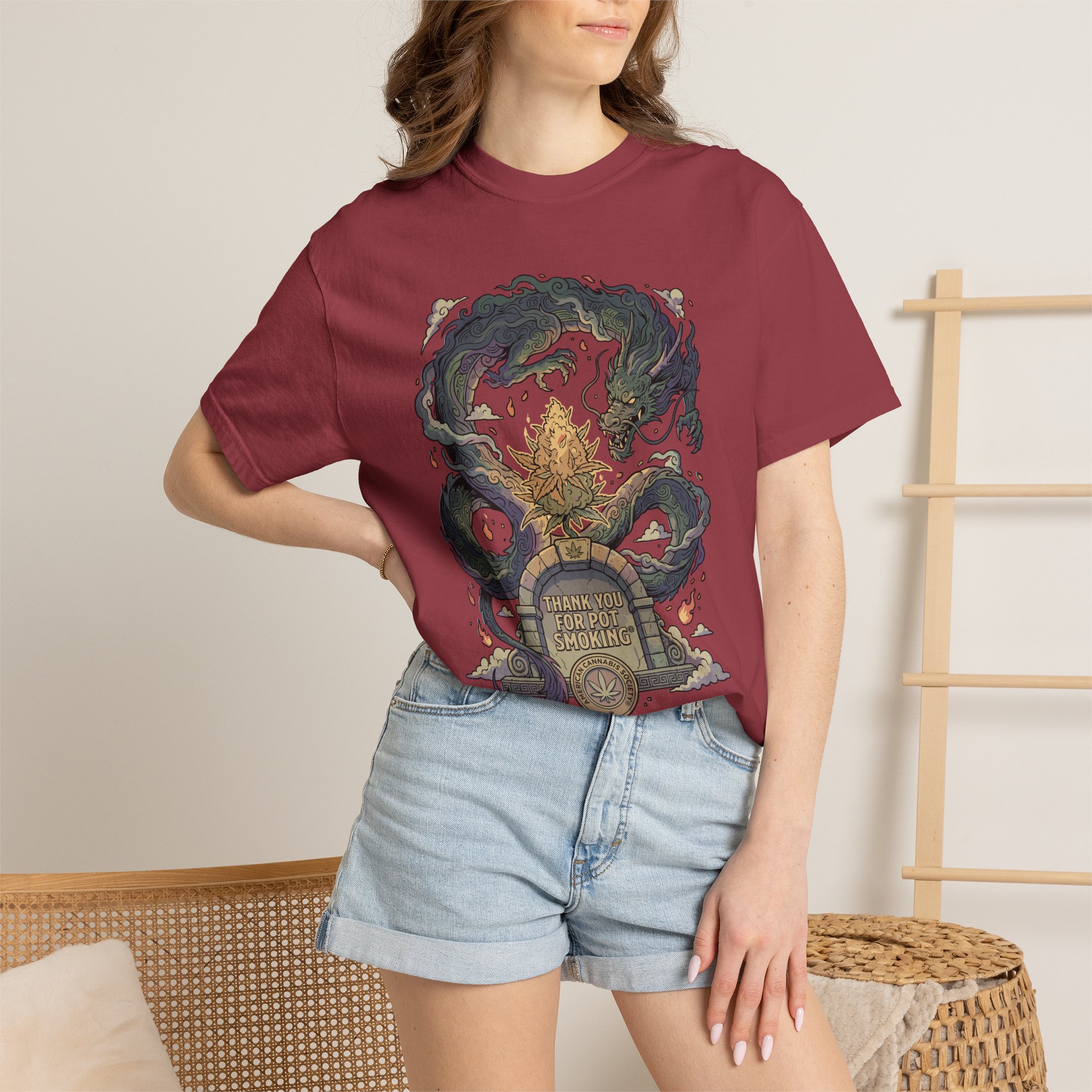 Thank You For Pot Smoking® T-Shirt — Vintage Kraken Gravestone Design (“Here Lies My Sanity”) - Image 52