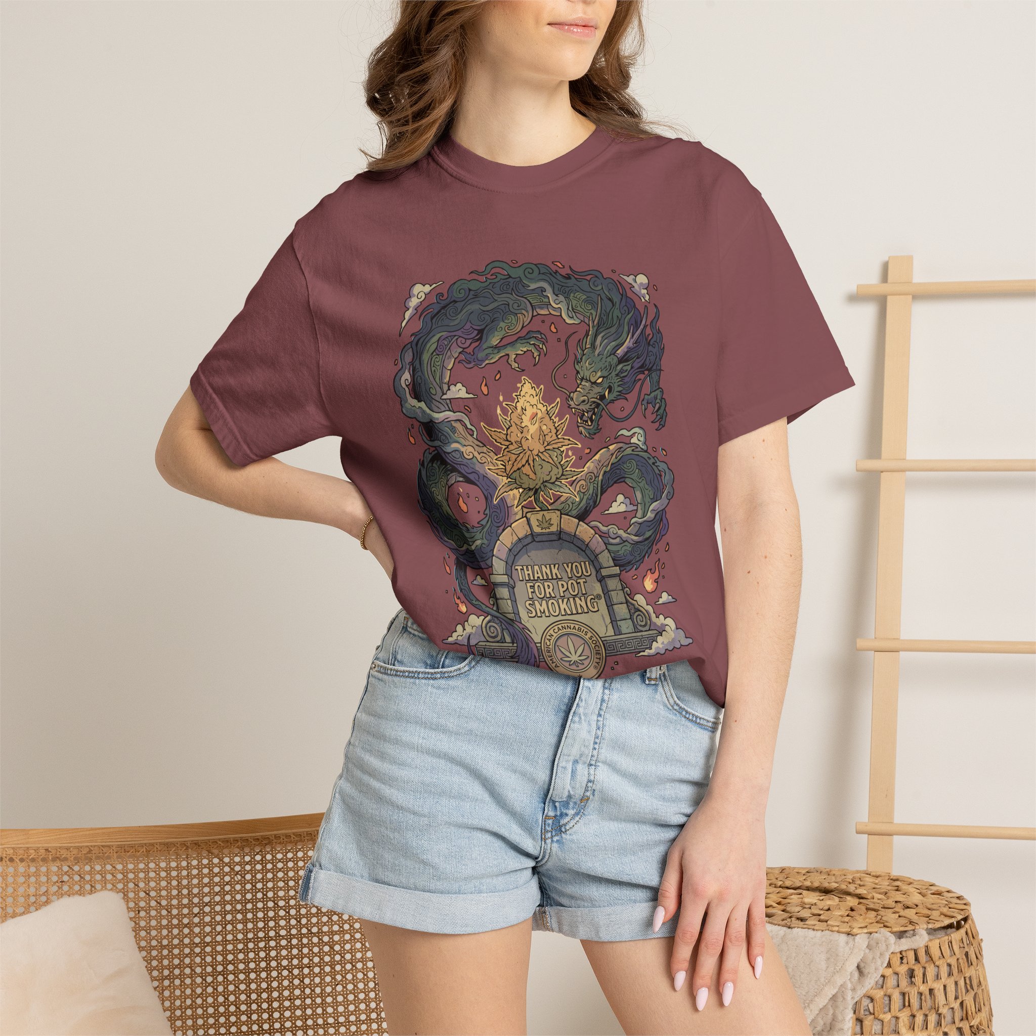 Thank You For Pot Smoking® T-Shirt — Vintage Kraken Gravestone Design (“Here Lies My Sanity”) - Image 12
