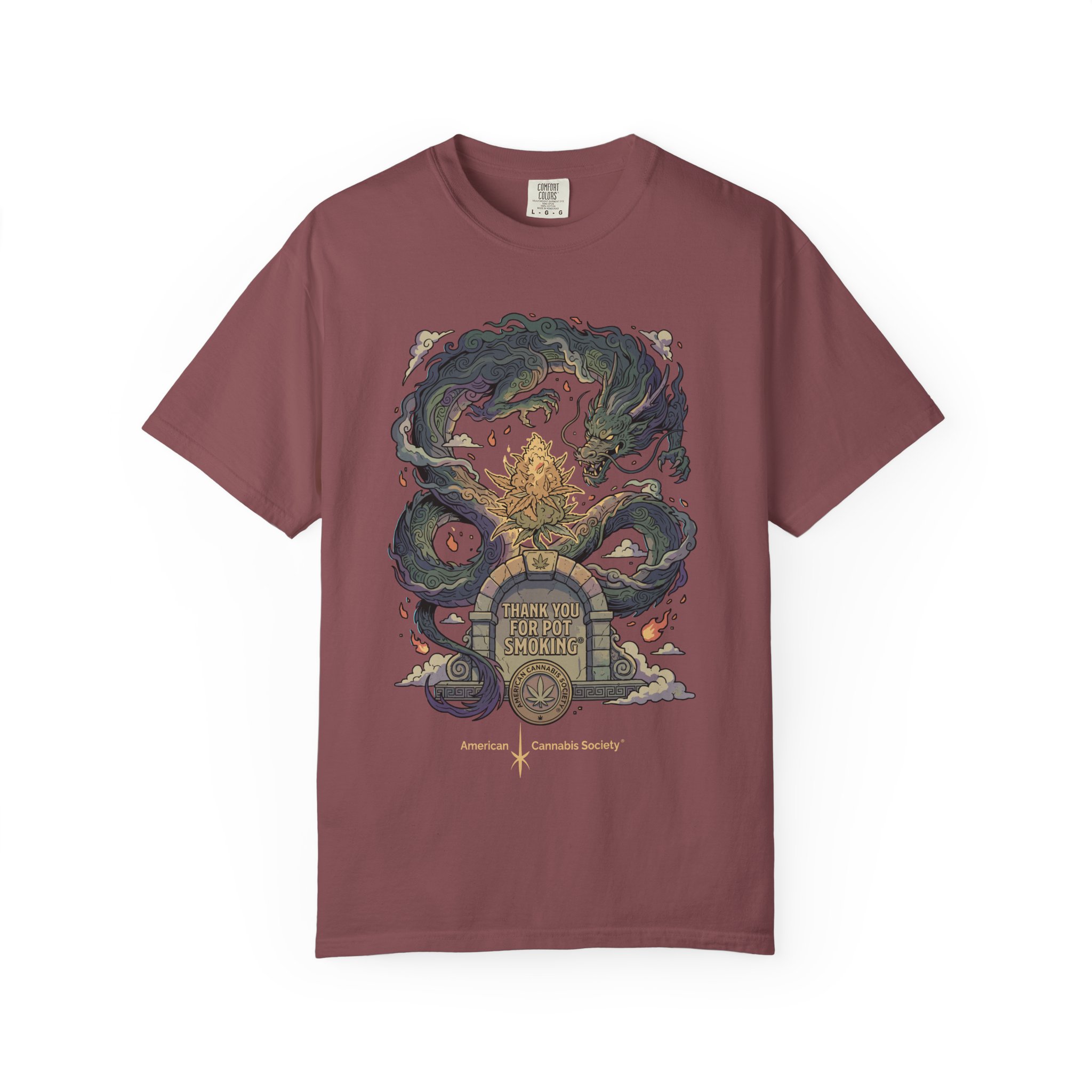Thank You For Pot Smoking® T-Shirt — Vintage Kraken Gravestone Design (“Here Lies My Sanity”) - Image 9