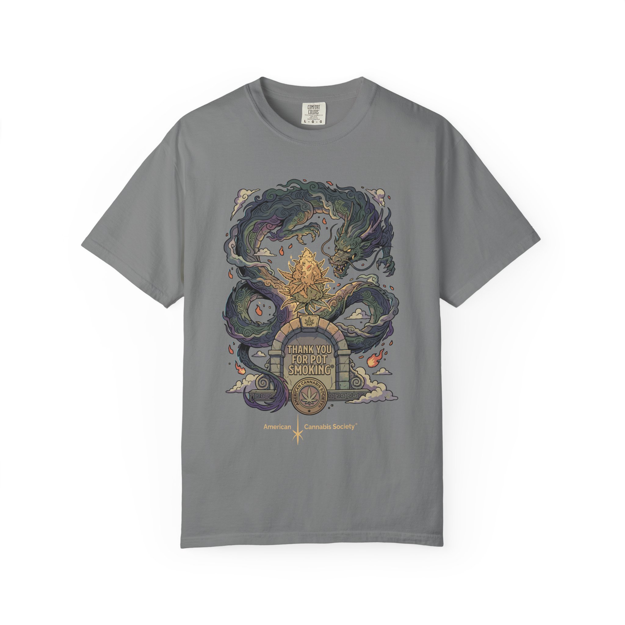 Thank You For Pot Smoking® T-Shirt — Vintage Kraken Gravestone Design (“Here Lies My Sanity”) - Image 29