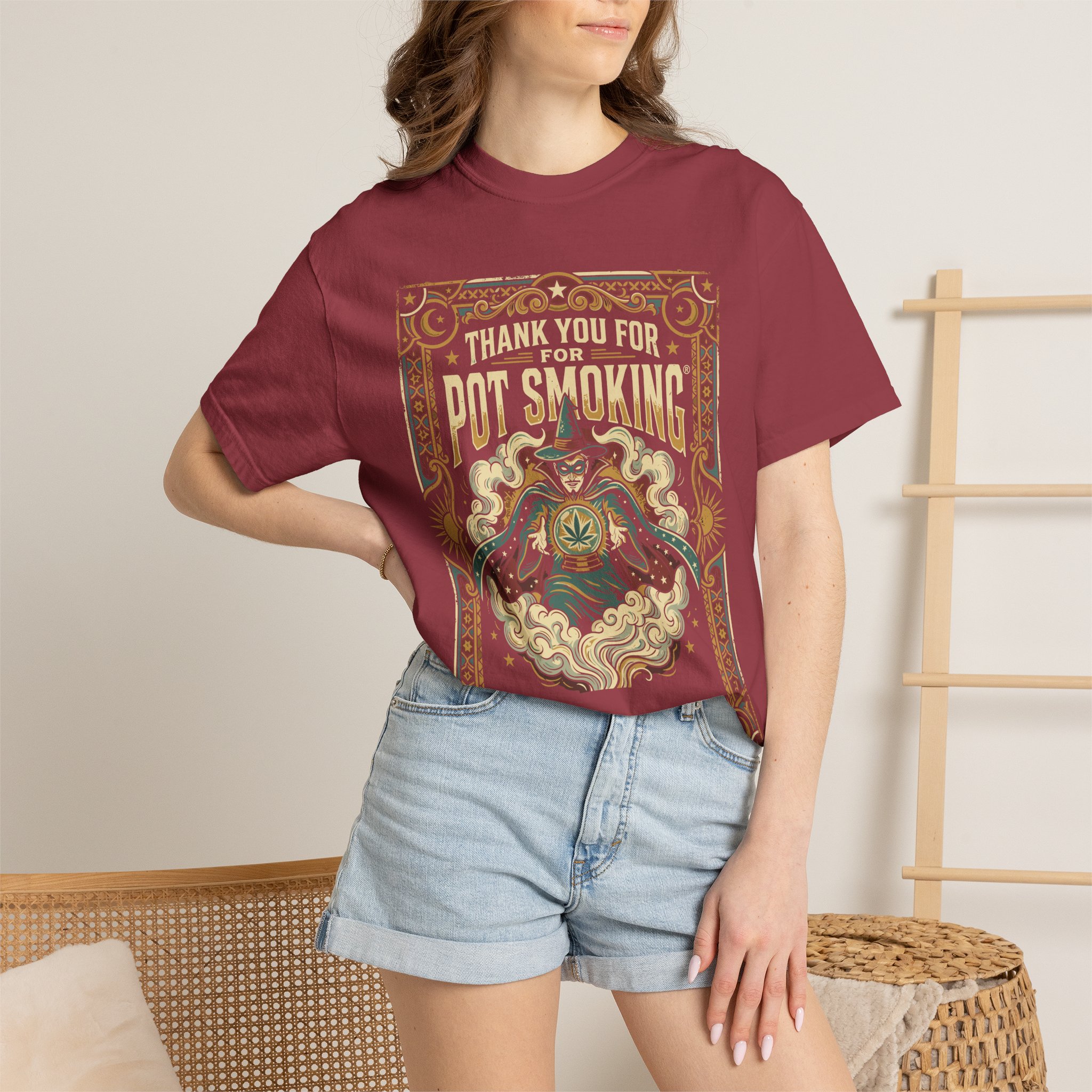 Thank You For Pot Smoking® Vintage Poster T-Shirt - Image 56