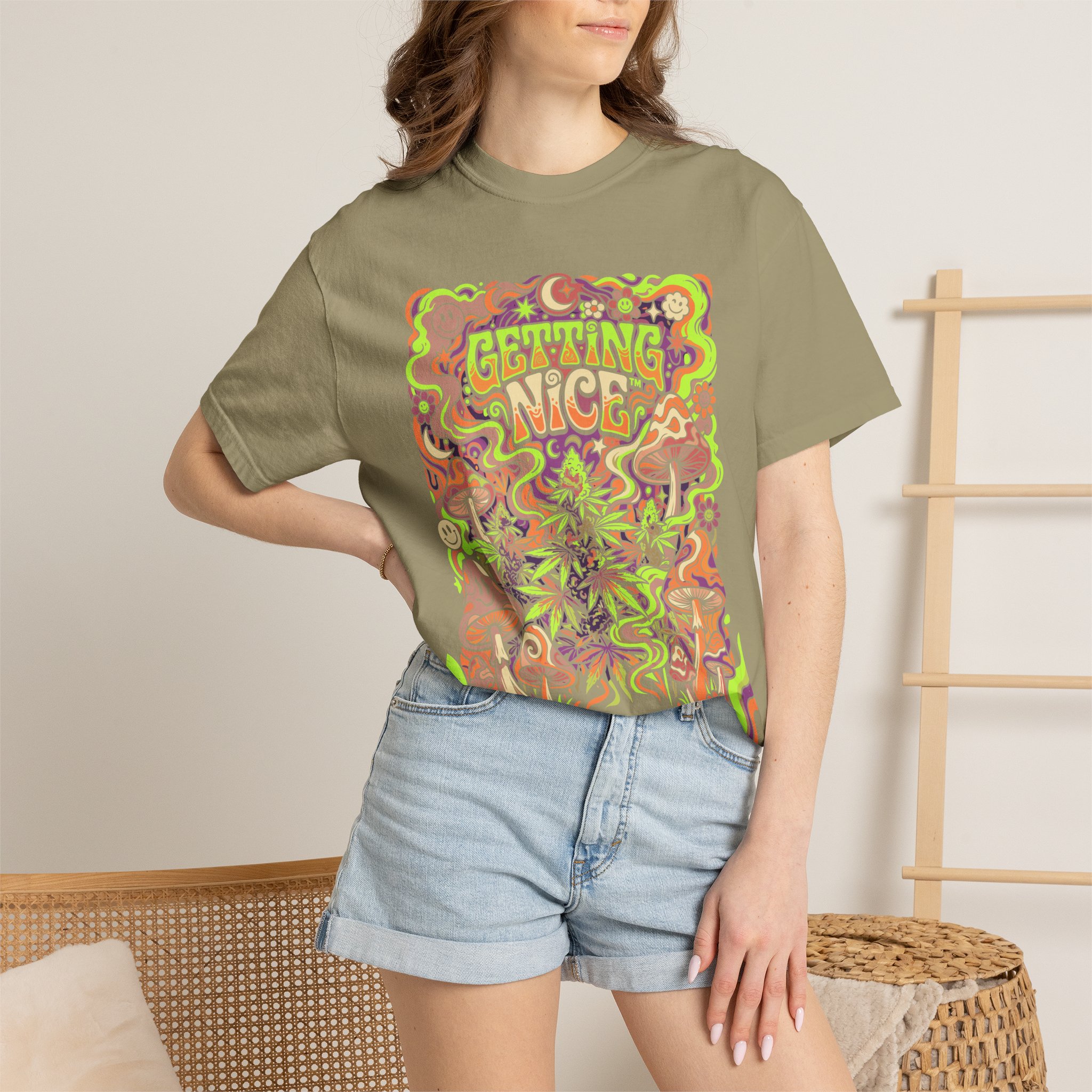 Getting Nice™ Psychedelic T-Shirt — Trippy Retro Graphic Tee - Image 24
