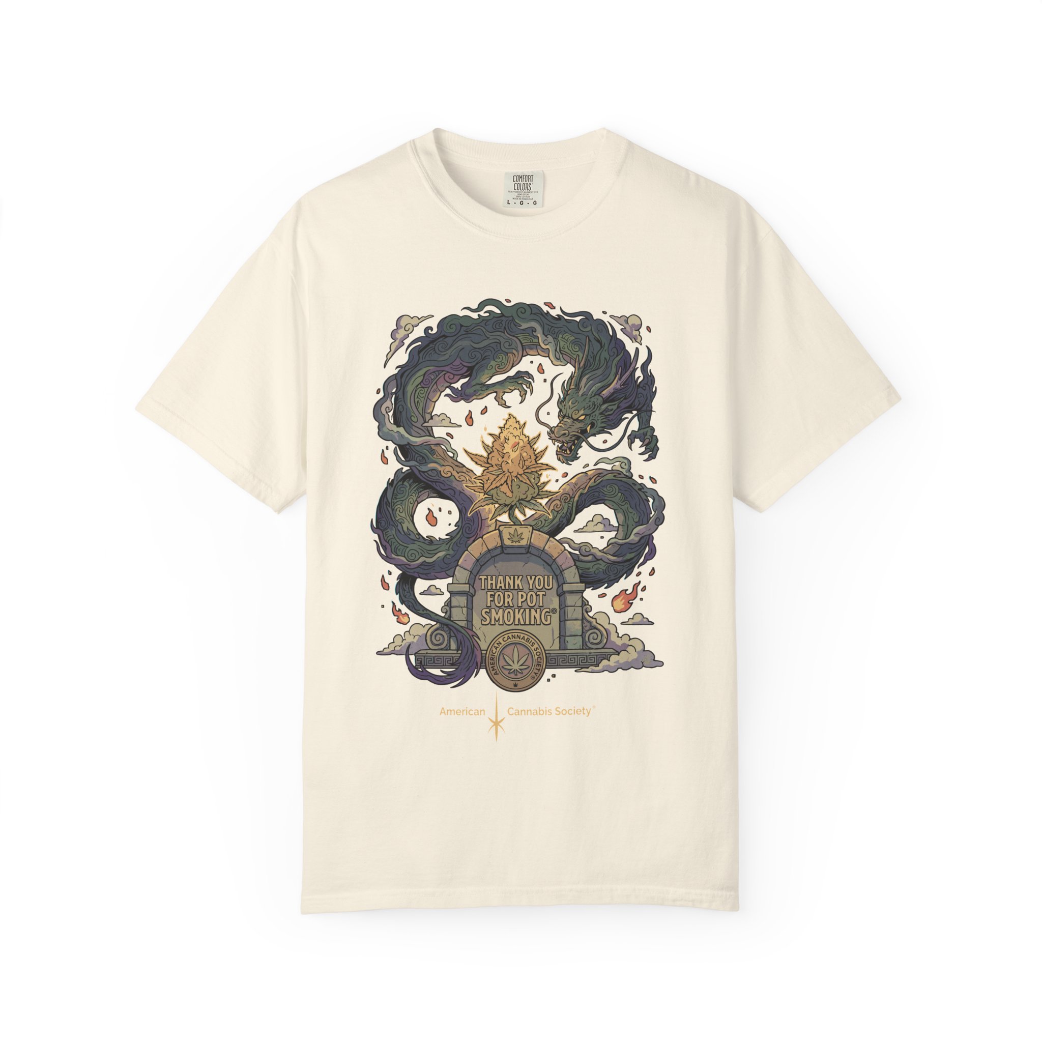 Thank You For Pot Smoking® T-Shirt — Vintage Kraken Gravestone Design (“Here Lies My Sanity”) - Image 13