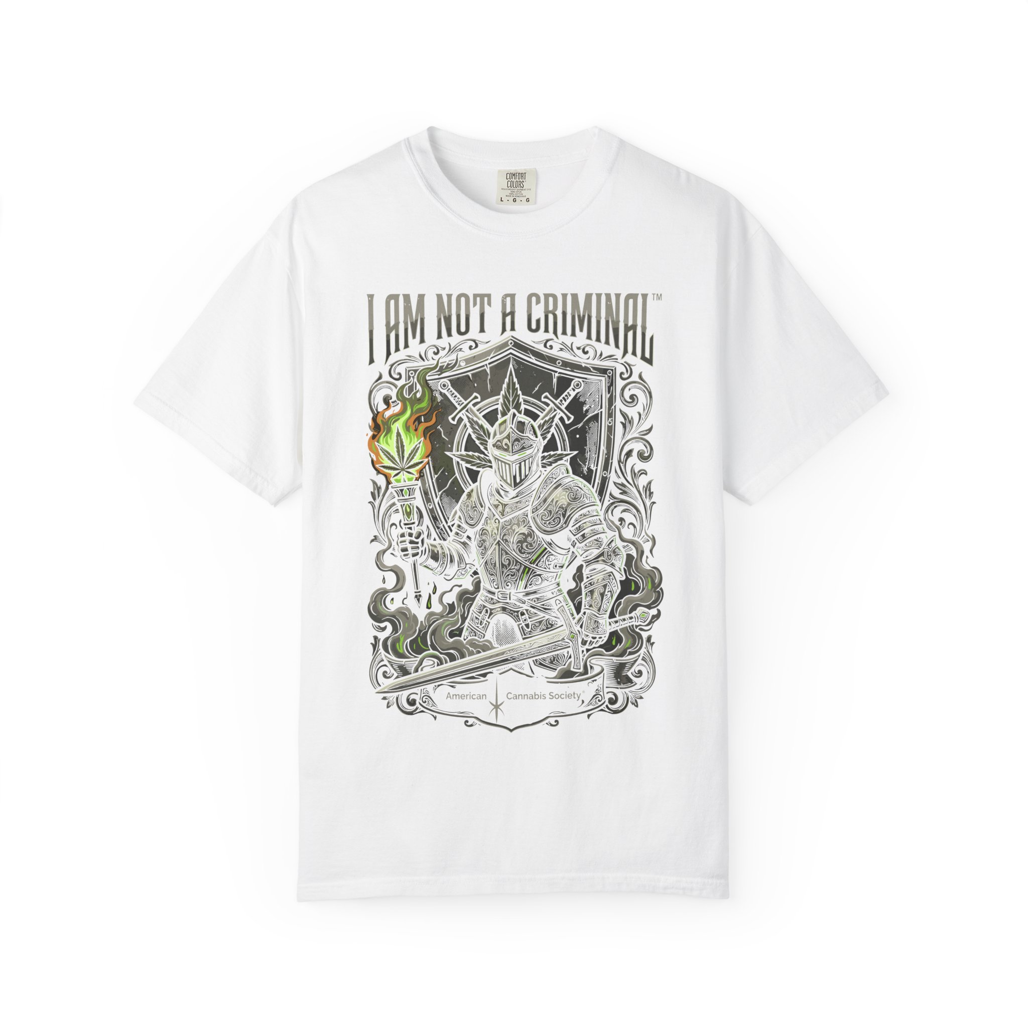 I Am Not a Criminal™ Fantasy T-Shirt — Dark Knight Mage Graphic Tee - Image 5
