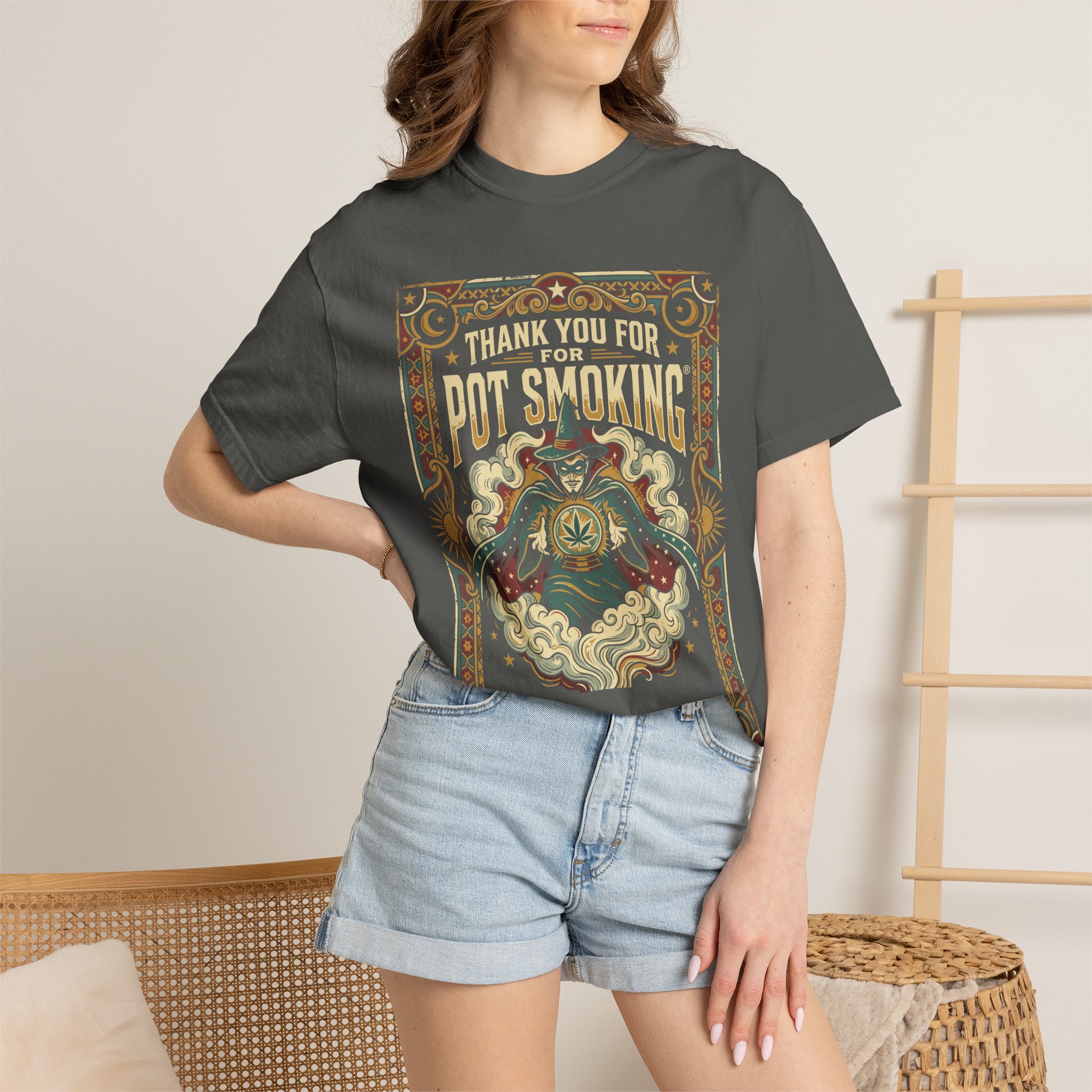 Thank You For Pot Smoking® Vintage Poster T-Shirt - Image 36
