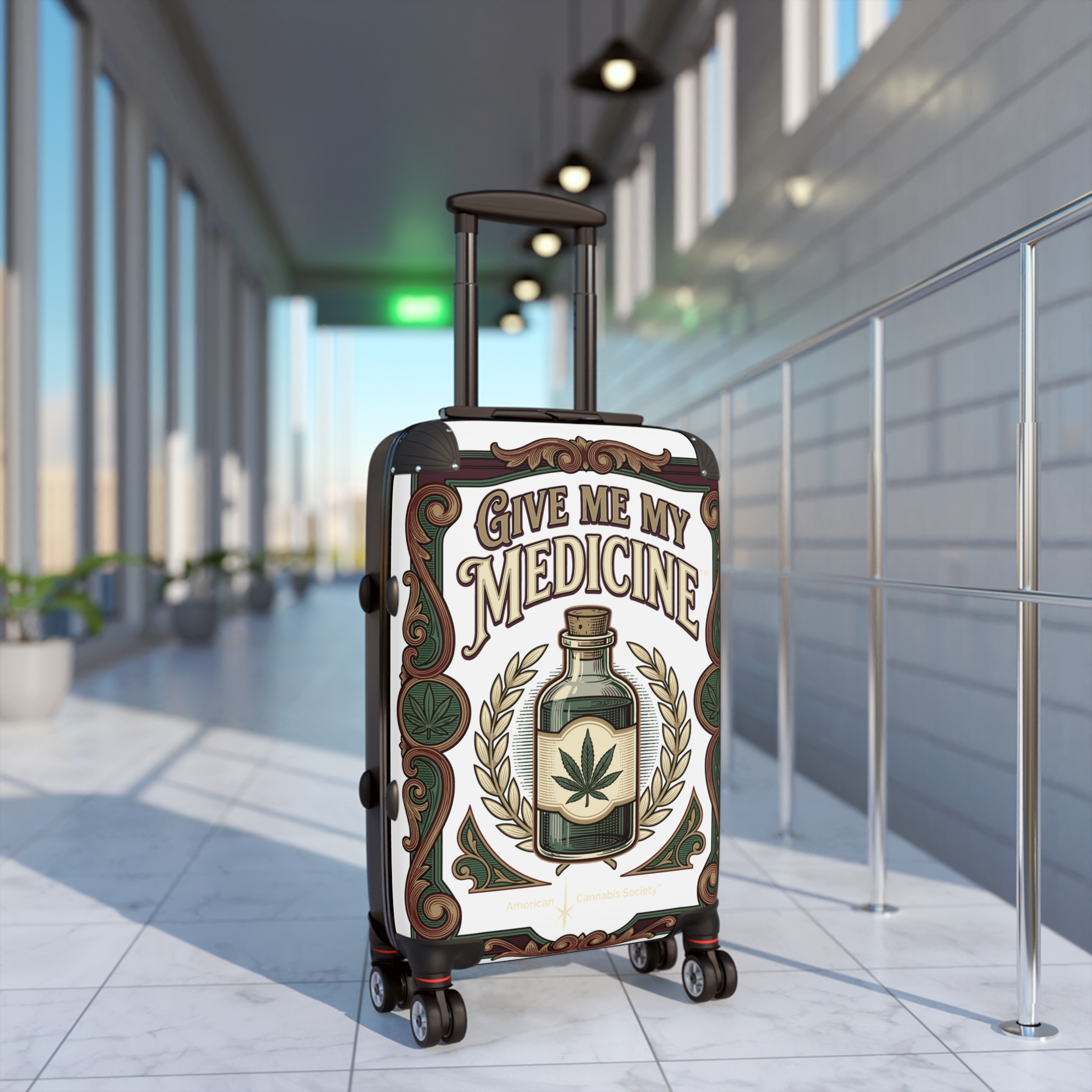Give Me My Medicine™ Hard-Shell Suitcase – Black – view 3