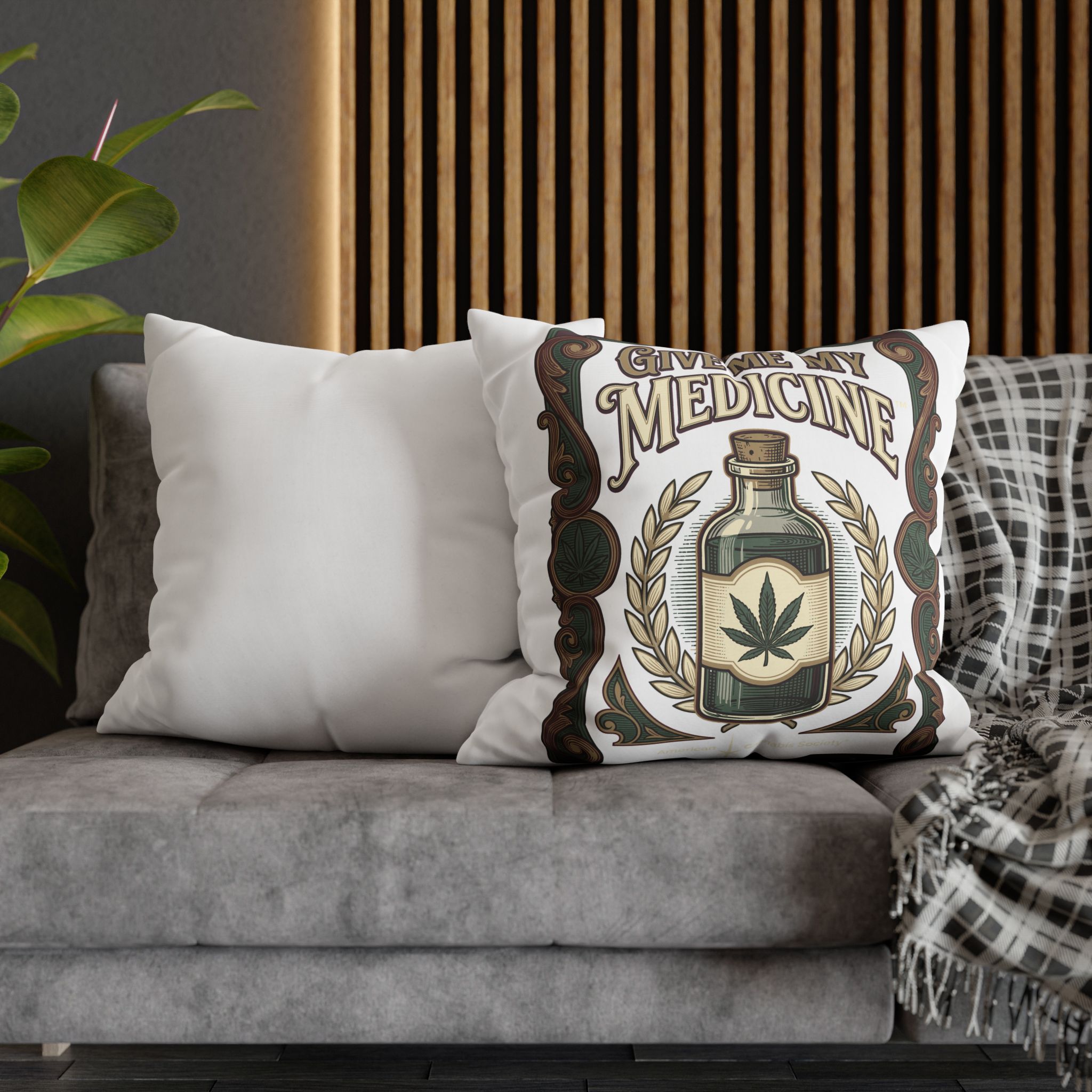 Give Me My Medicine™ Square Canvas Pillowcase – 24" × 24" – view 7
