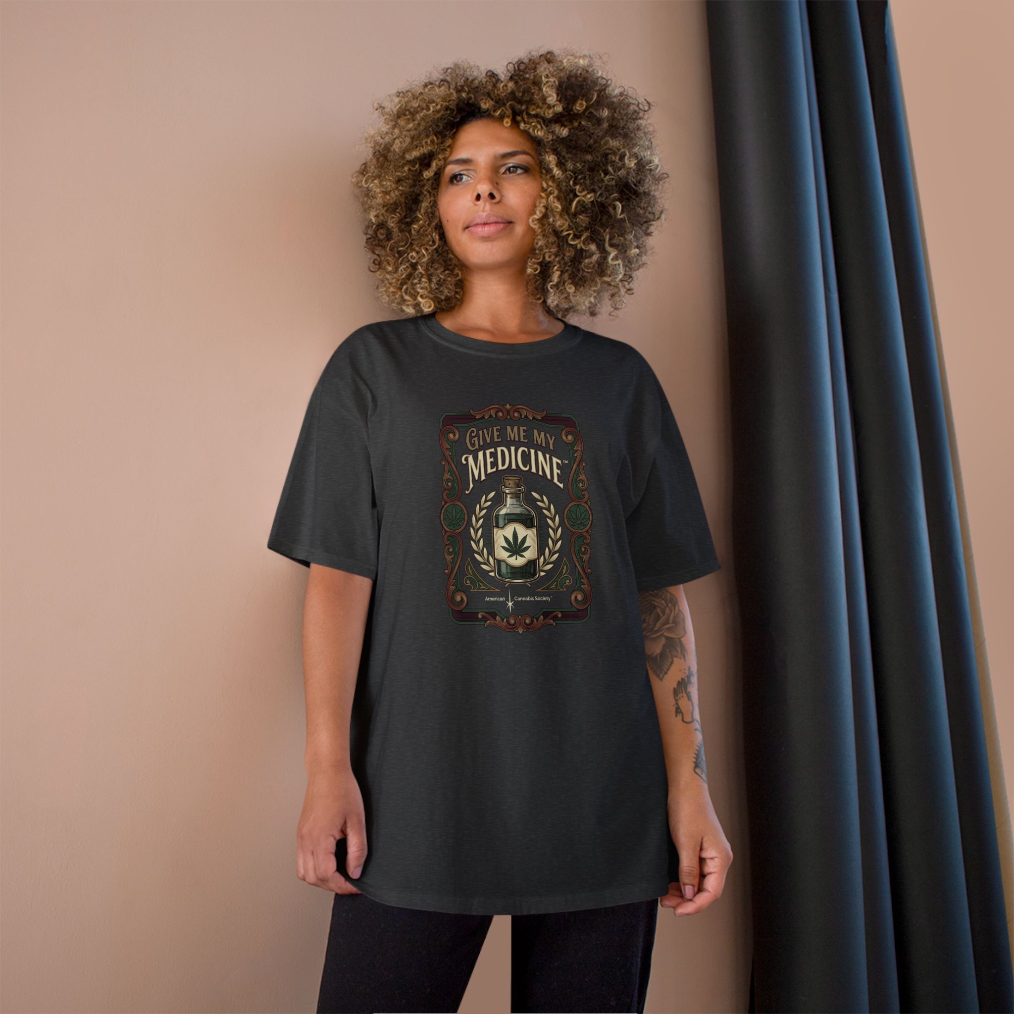 Give Me My Medicine™ Classic Cotton Tee – Charcoal Heather, view 4
