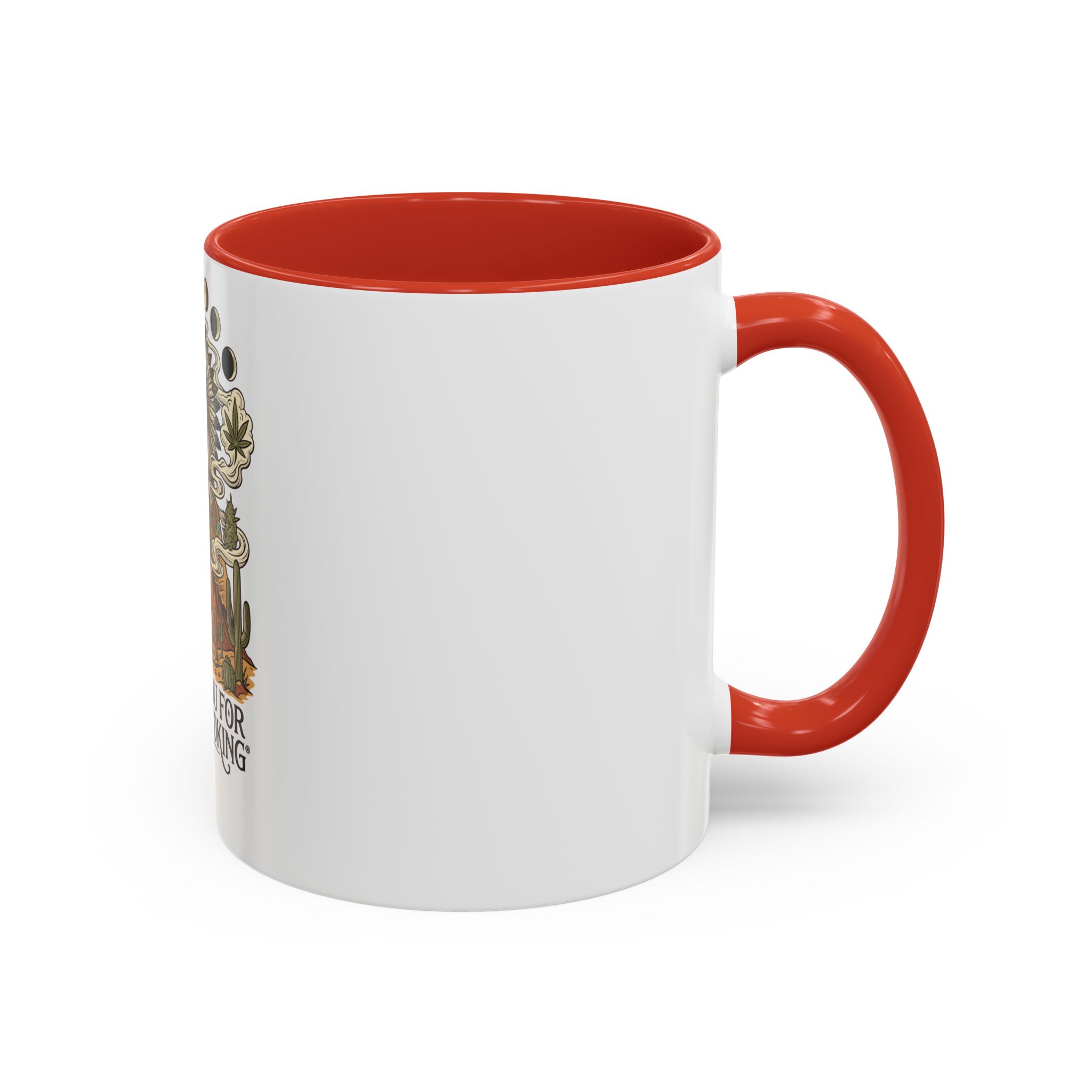 Thank You For Pot Smoking® Colored Interior Coffee Mug – Red – view 2