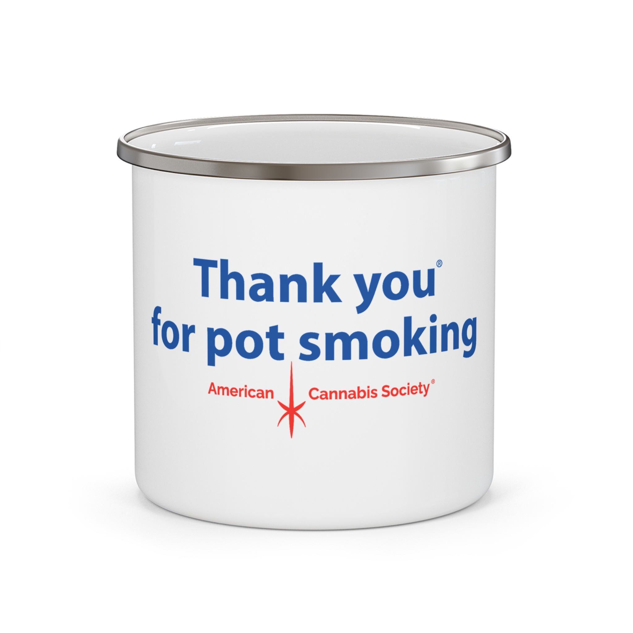 Thank You For Pot Smoking® Enamel Camping Mug 12oz – 12oz