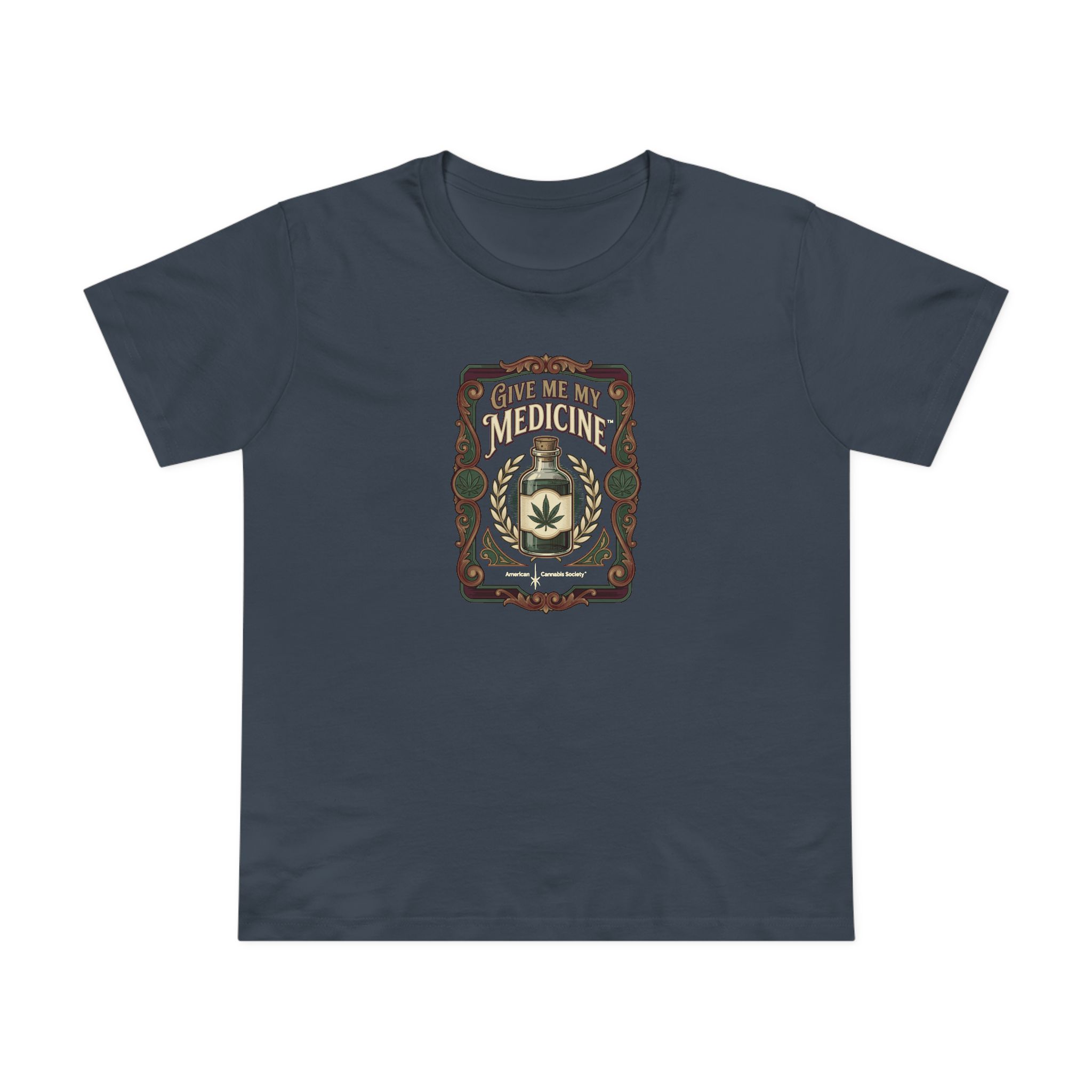 Give Me My Medicine™ Women's Maple Tee – Petrol Blue