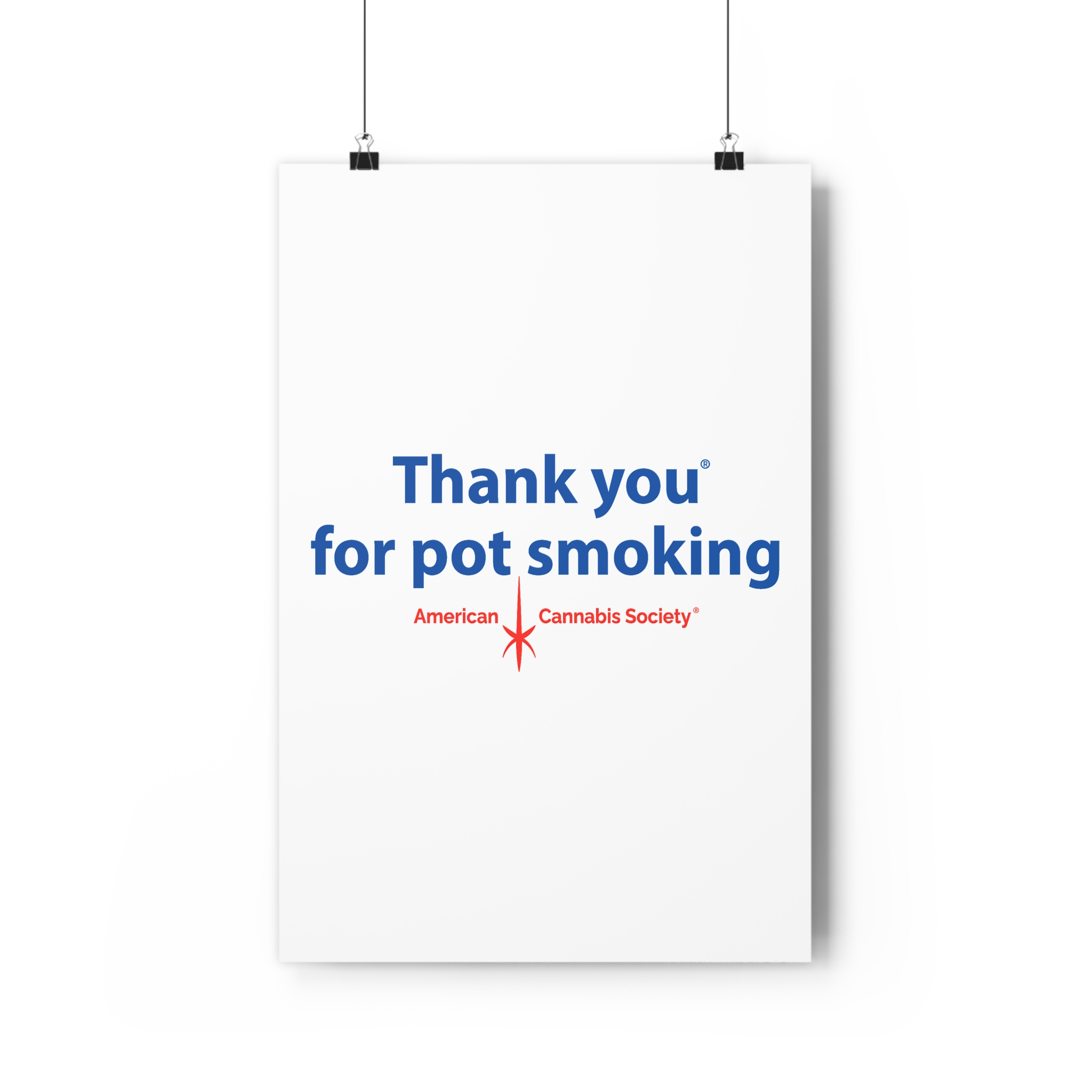 Thank You For Pot Smoking® Fine Art Paper Poster — American Cannabis Society® Wall Art - Image 4