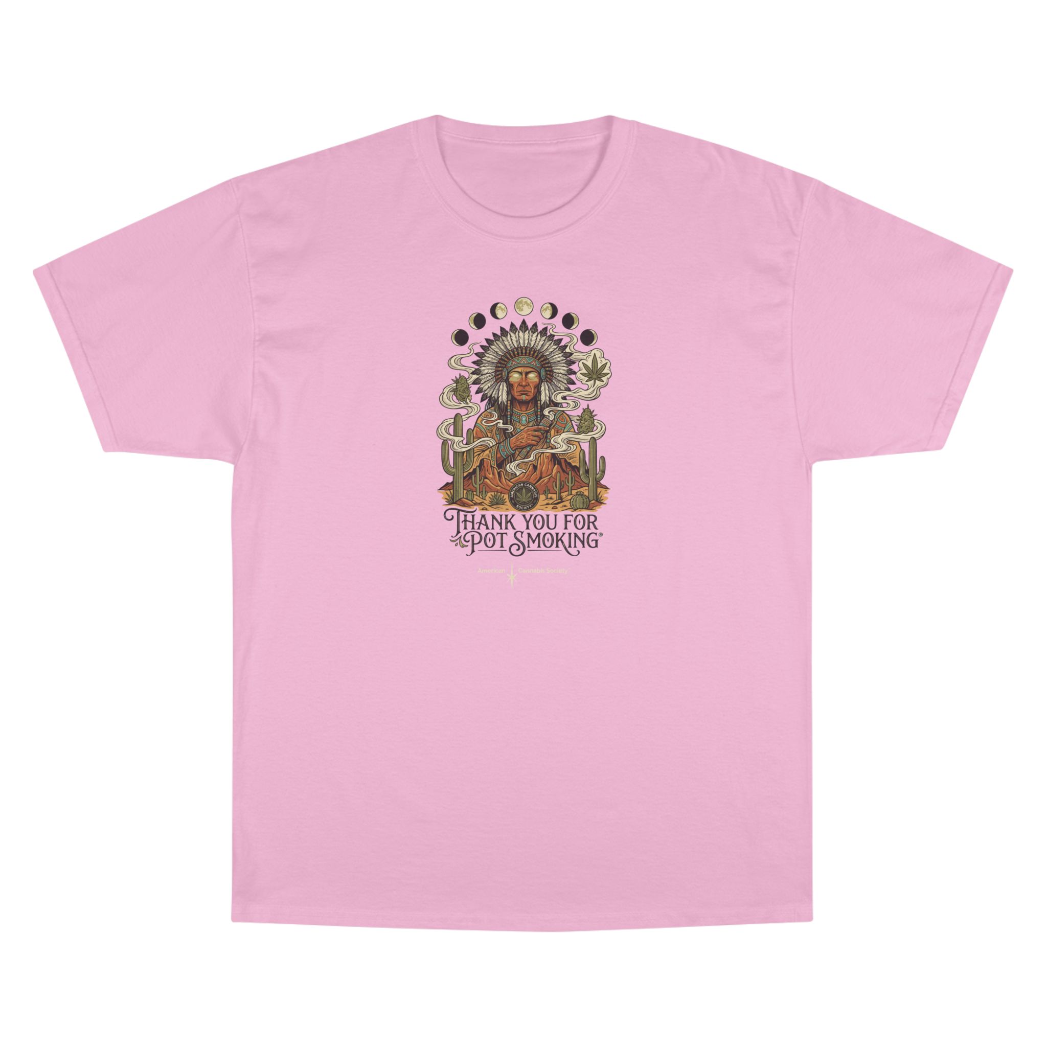 Thank You For Pot Smoking® Desert Chief Classic Heavyweight Tee – Pink Candy