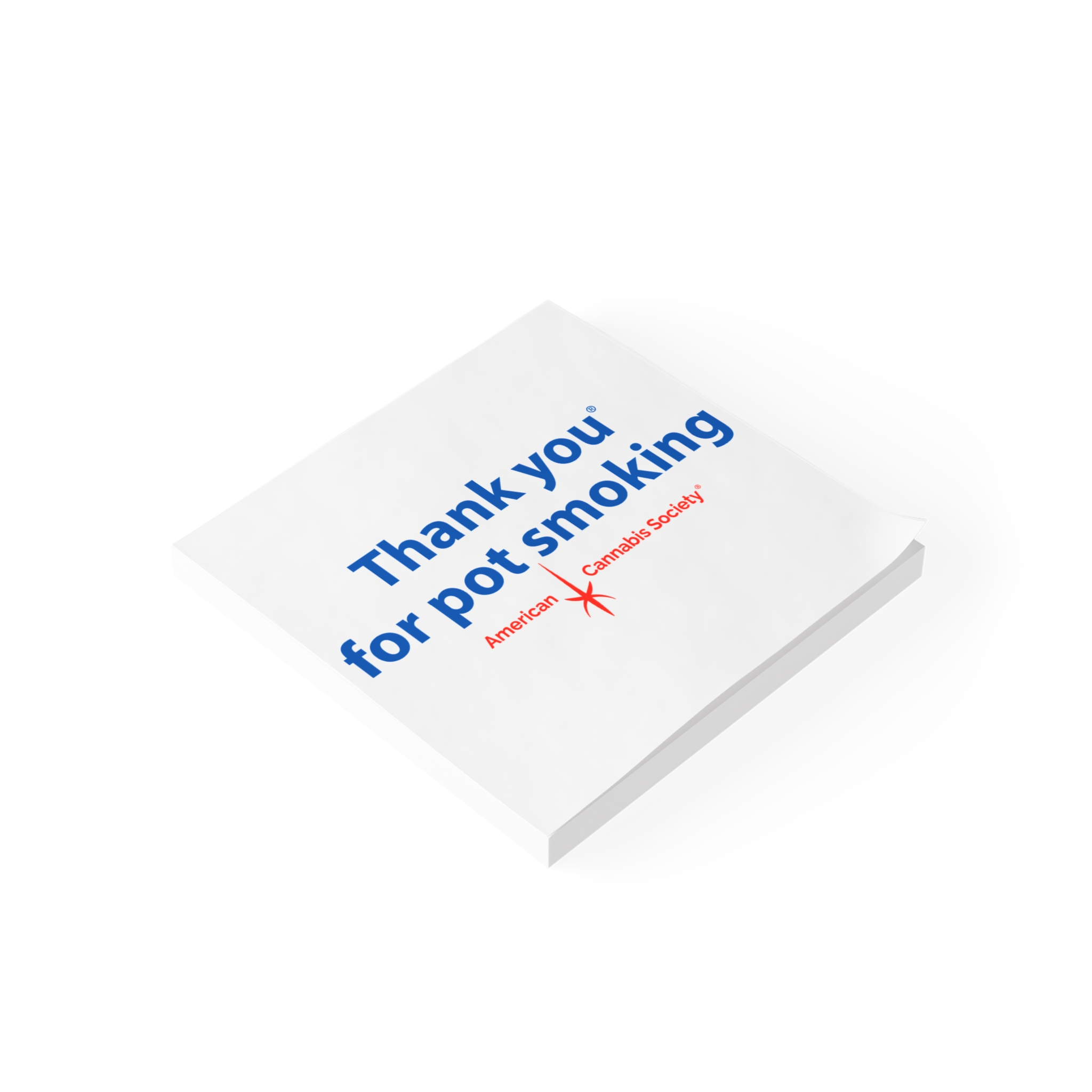 Thank You For Pot Smoking® Sticky Note Pad – view 1