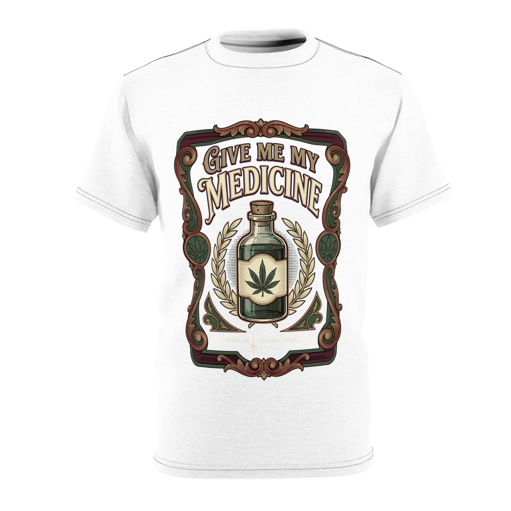 Give Me My Medicine™ Unisex Cut & Sew Tee – Black Stitching