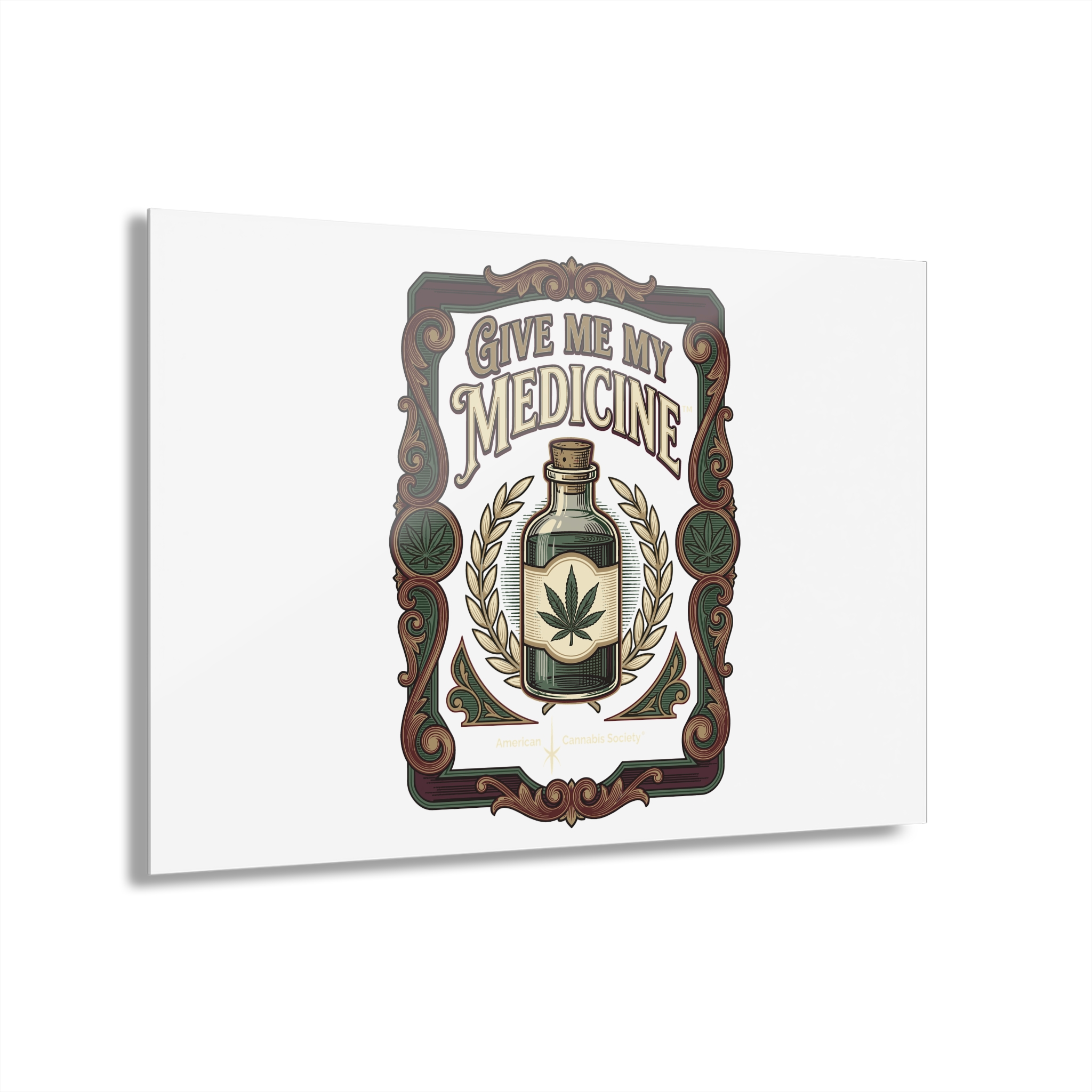 Give Me My Medicine™ Acrylic Print with French Cleat – 30″ x 20″ (Horizontal)