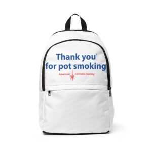 Thank You For Pot Smoking® Backpack — American Cannabis Society® Lightweight Nylon Backpack