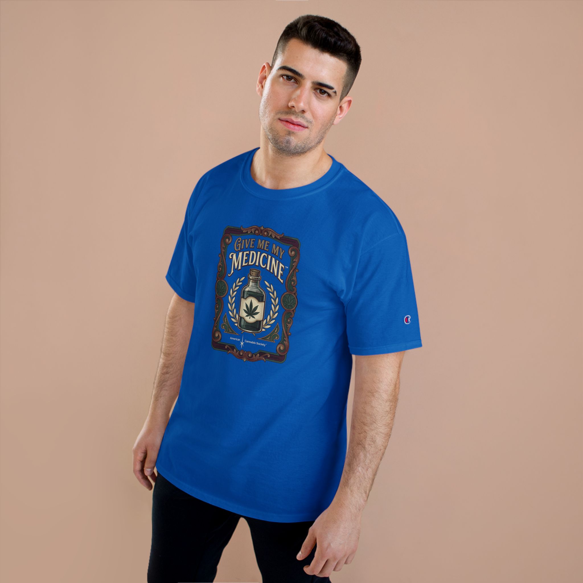 Give Me My Medicine™ Classic Cotton Tee – Royal Blue, view 3