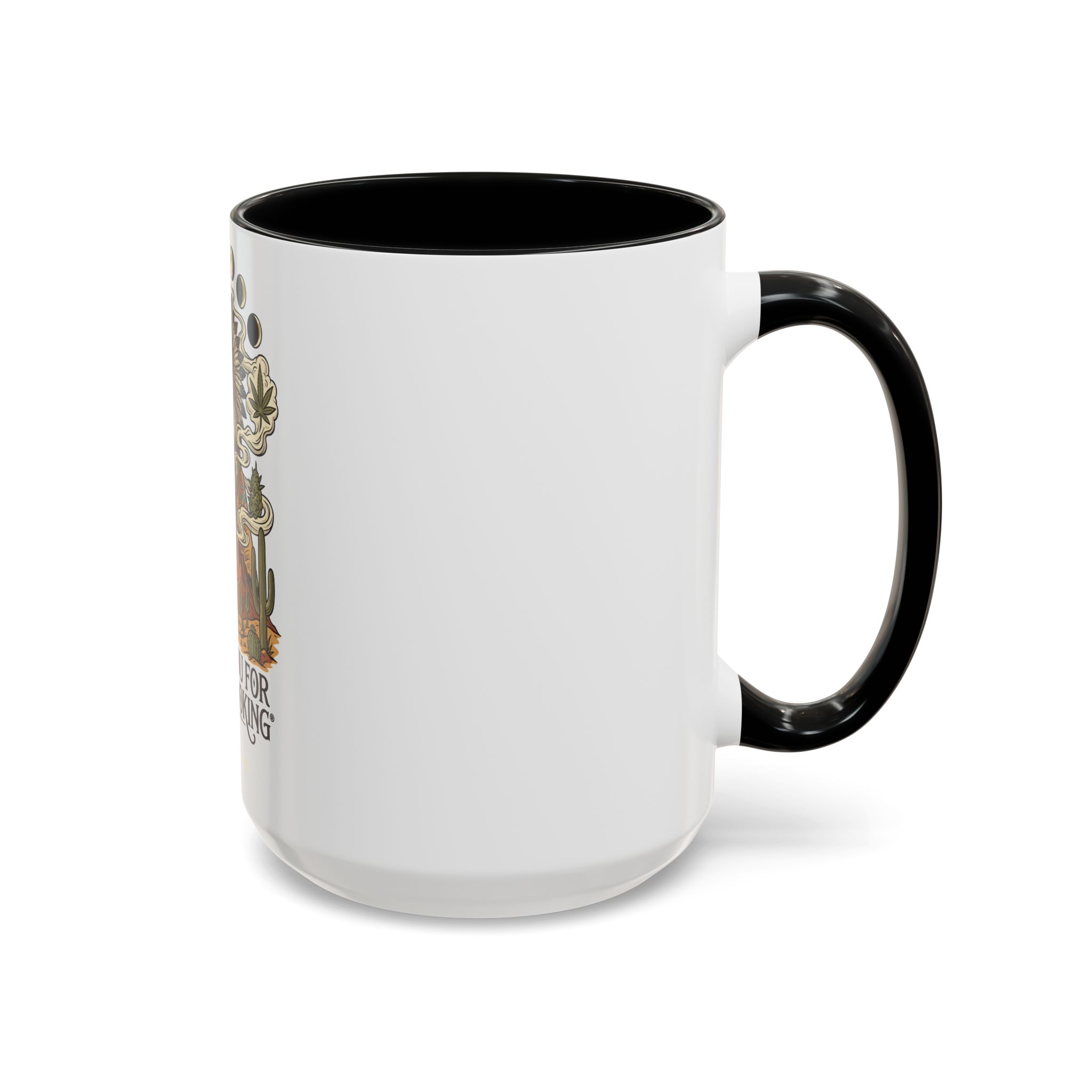 Thank You For Pot Smoking® Colored Interior Coffee Mug – Black – view 8