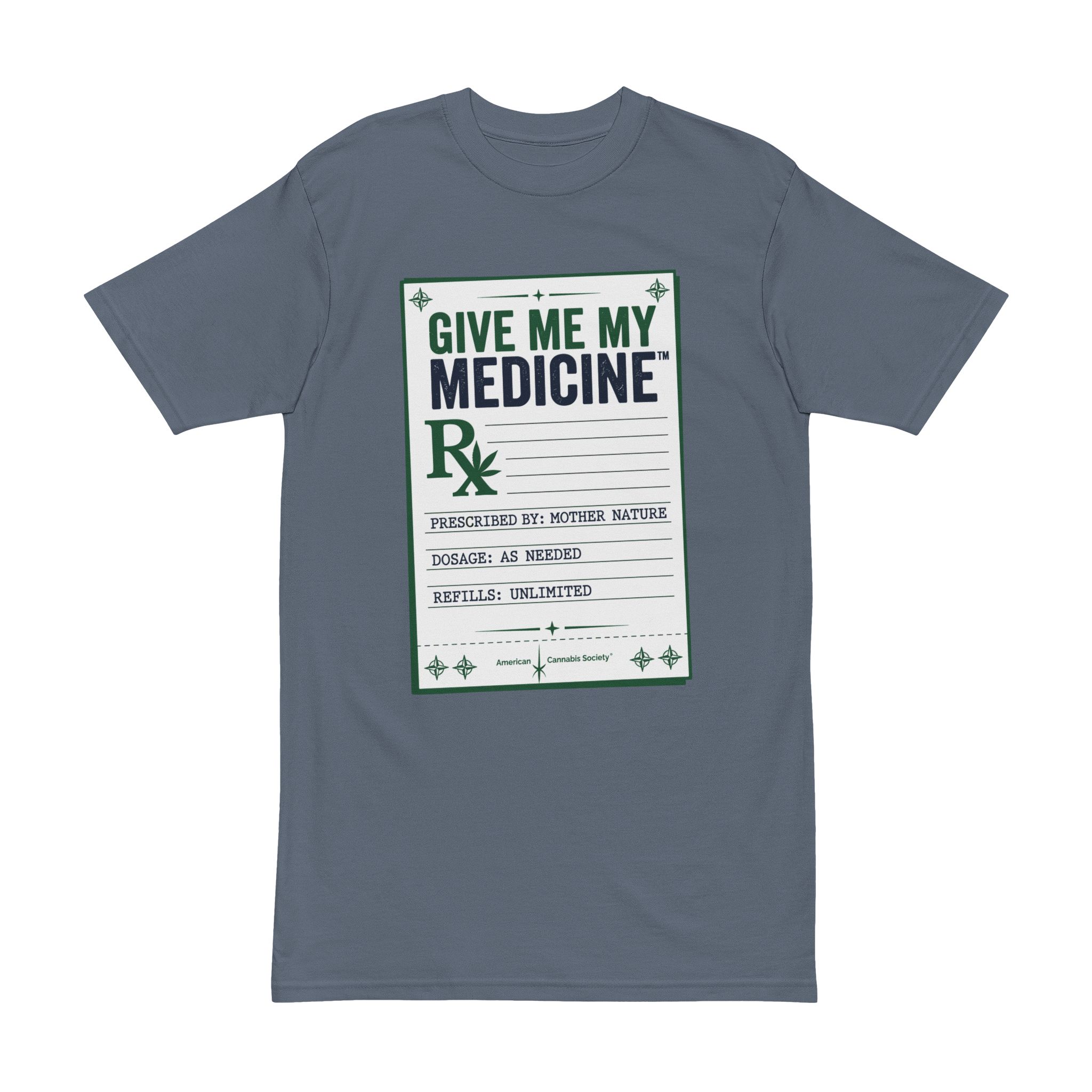 Give Me My Medicine™ Rx Heavyweight T-Shirt — American Cannabis Society® Prescription Label Tee - Image 5