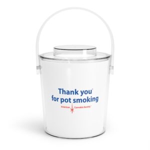 Thank You For Pot Smoking® Ice Bucket with Tongs – Clear