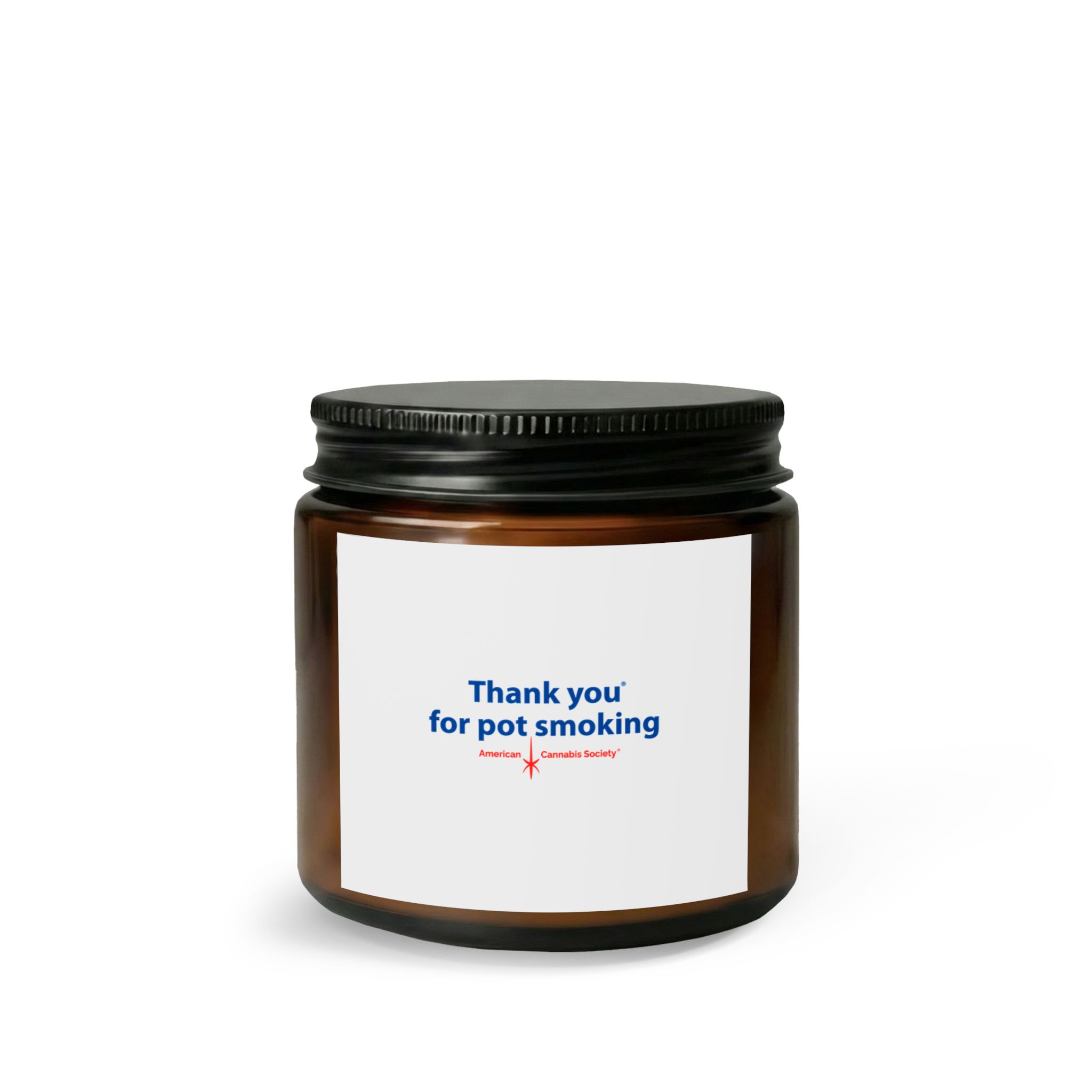 Thank You For Pot Smoking® Candle Gift Set with Wick Trimmer – 4oz / Amber