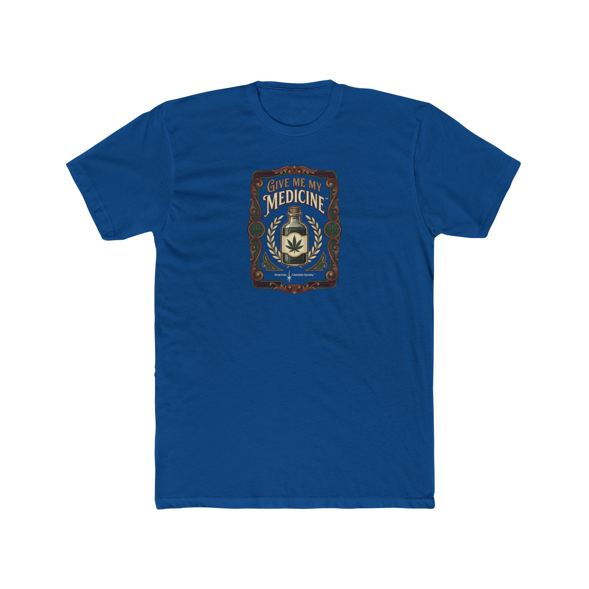 Give Me My Medicine™ Unisex Cotton Crew Tee – Solid Cool Blue