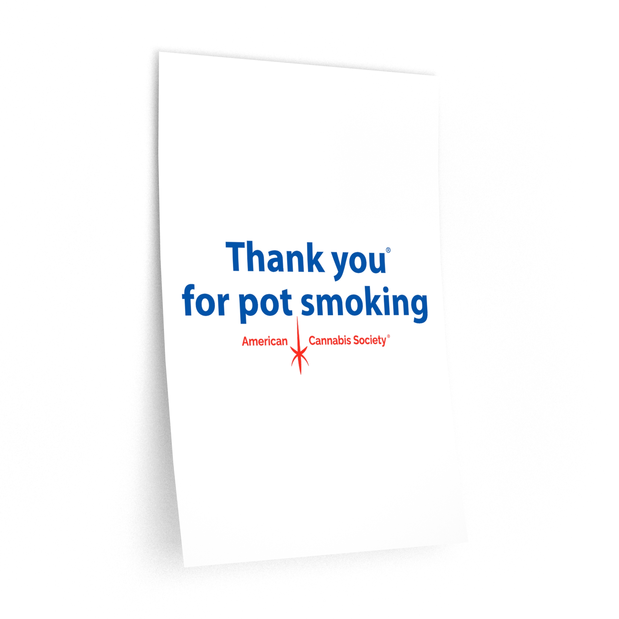 Thank You For Pot Smoking® Wall Decal — American Cannabis Society® Reusable Wall Sign - Image 4