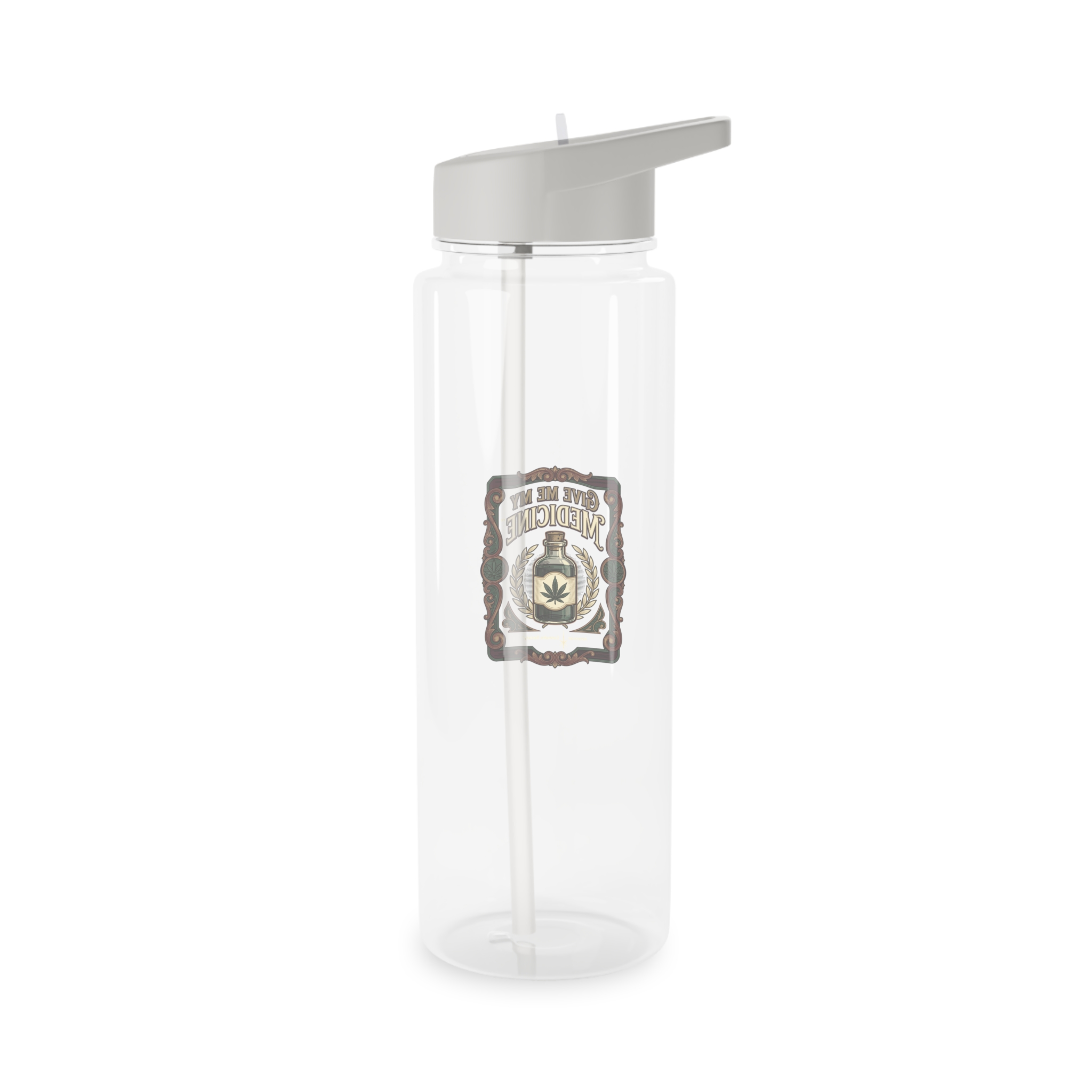 Give Me My Medicine™ Tritan Water Bottle with Straw – Transparent – view 2