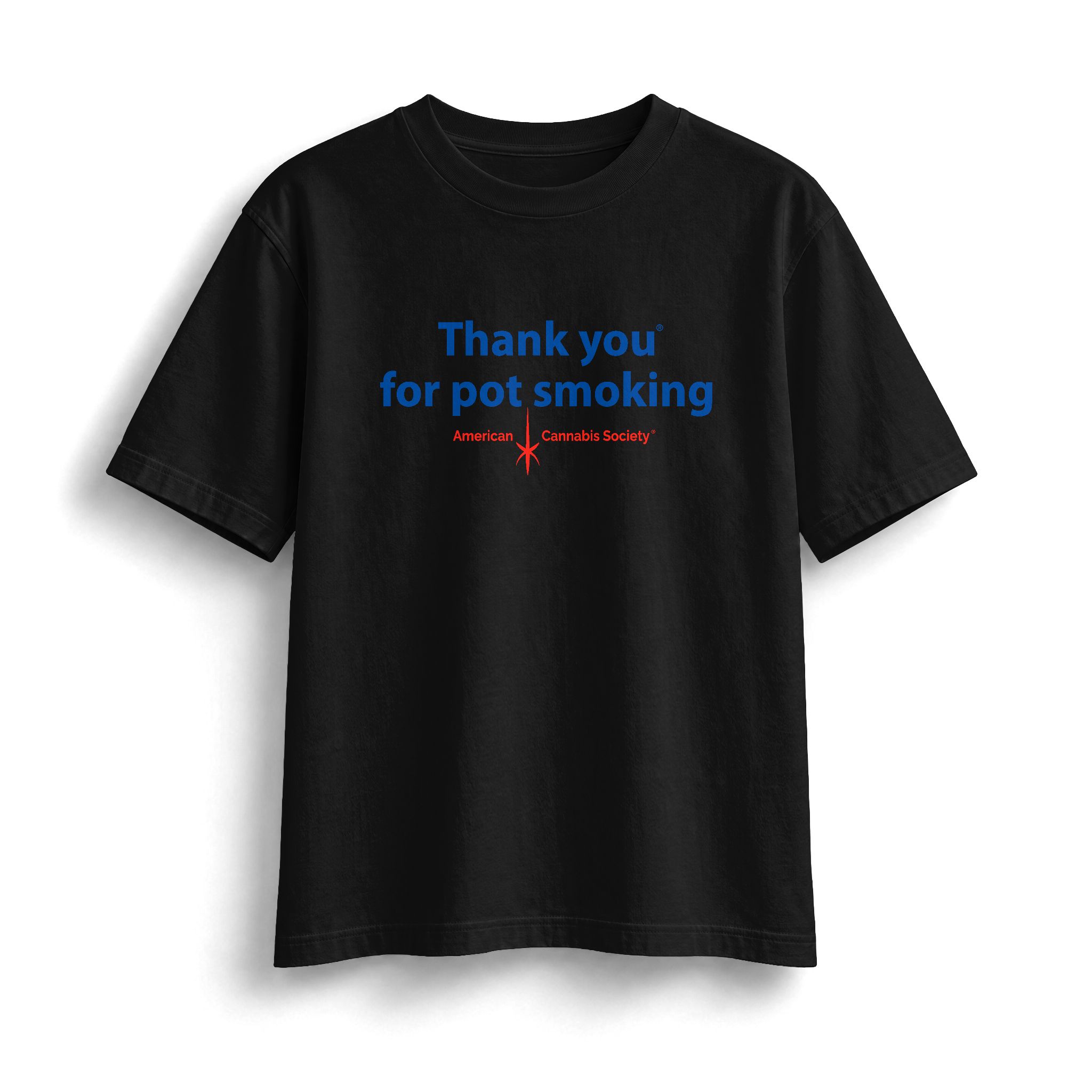 Thank You For Pot Smoking® Max Heavyweight Cropped Tee – Black