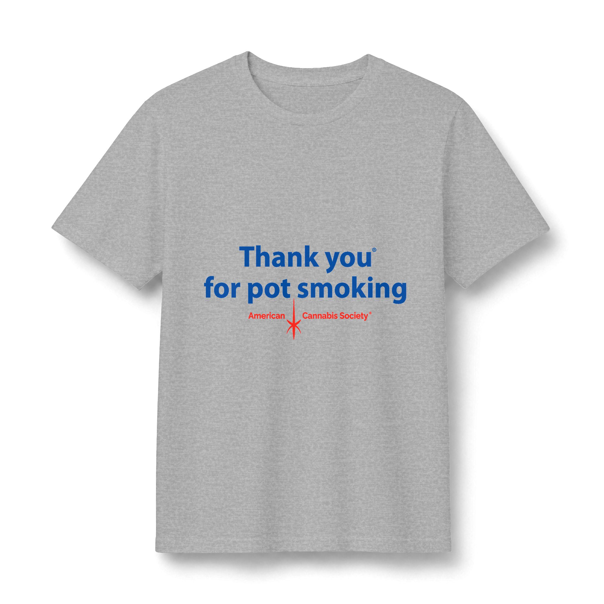 Thank You For Pot Smoking® Unisex Soft Spun Cotton Tee – Heather Grey