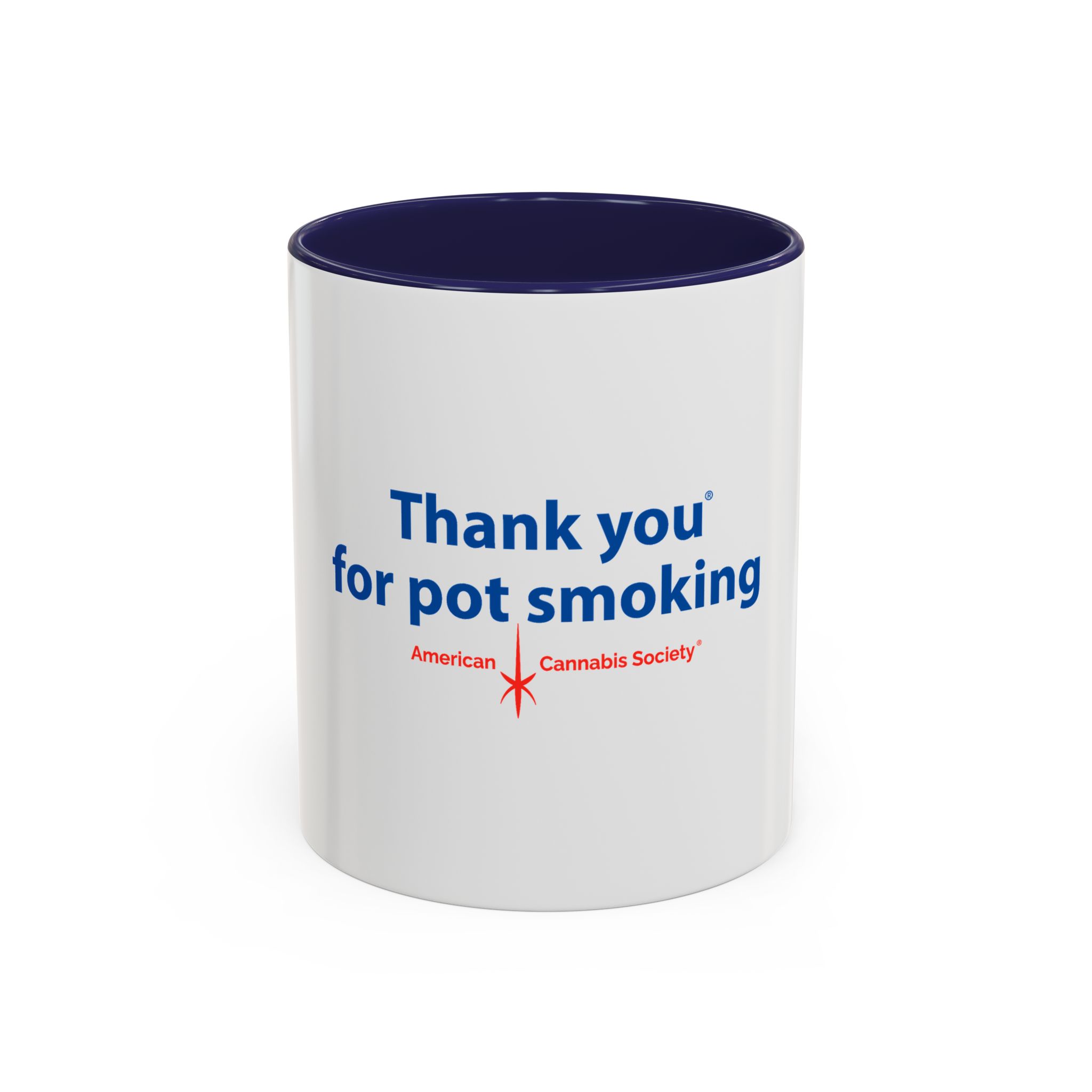 Thank You For Pot Smoking® Accent Mug – Navy 11oz