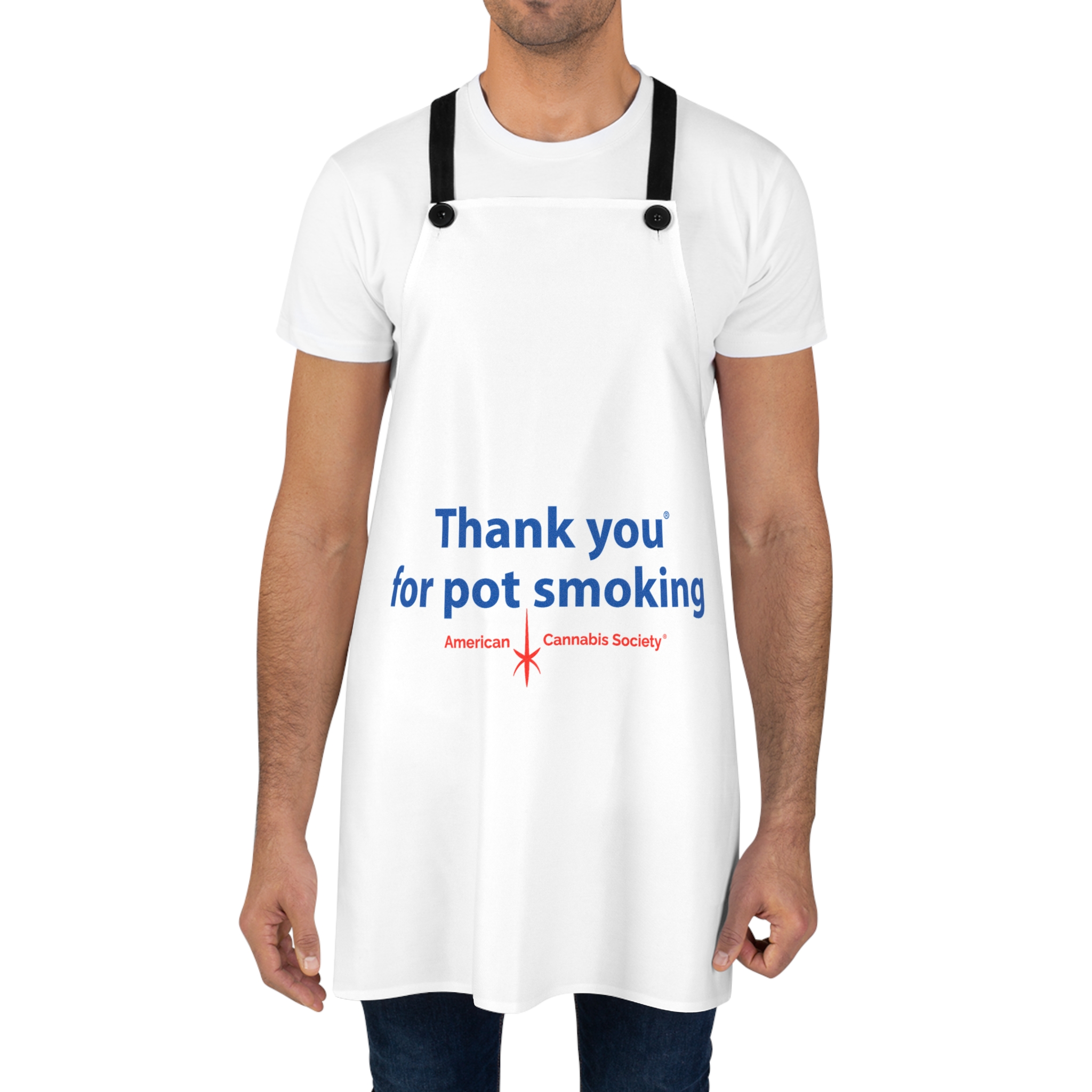 Thank You For Pot Smoking® Apron — American Cannabis Society® Kitchen & BBQ Apron - Image 4