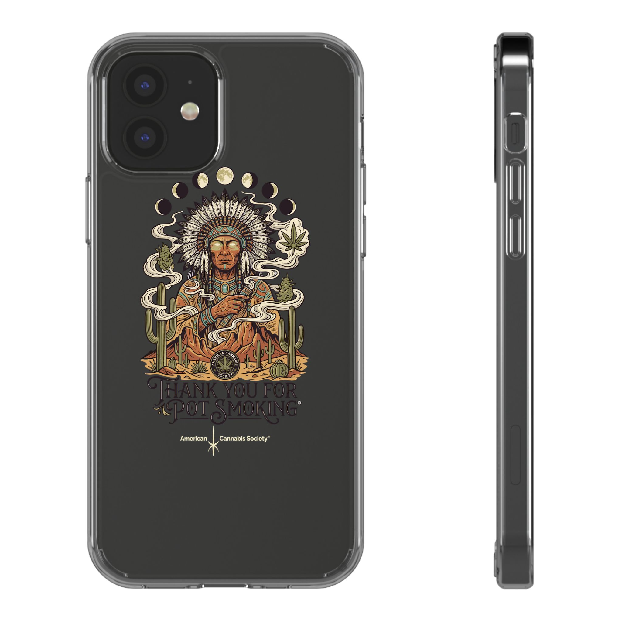 Thank You For Pot Smoking® Desert Chief Clear Phone Case – iPhone 12