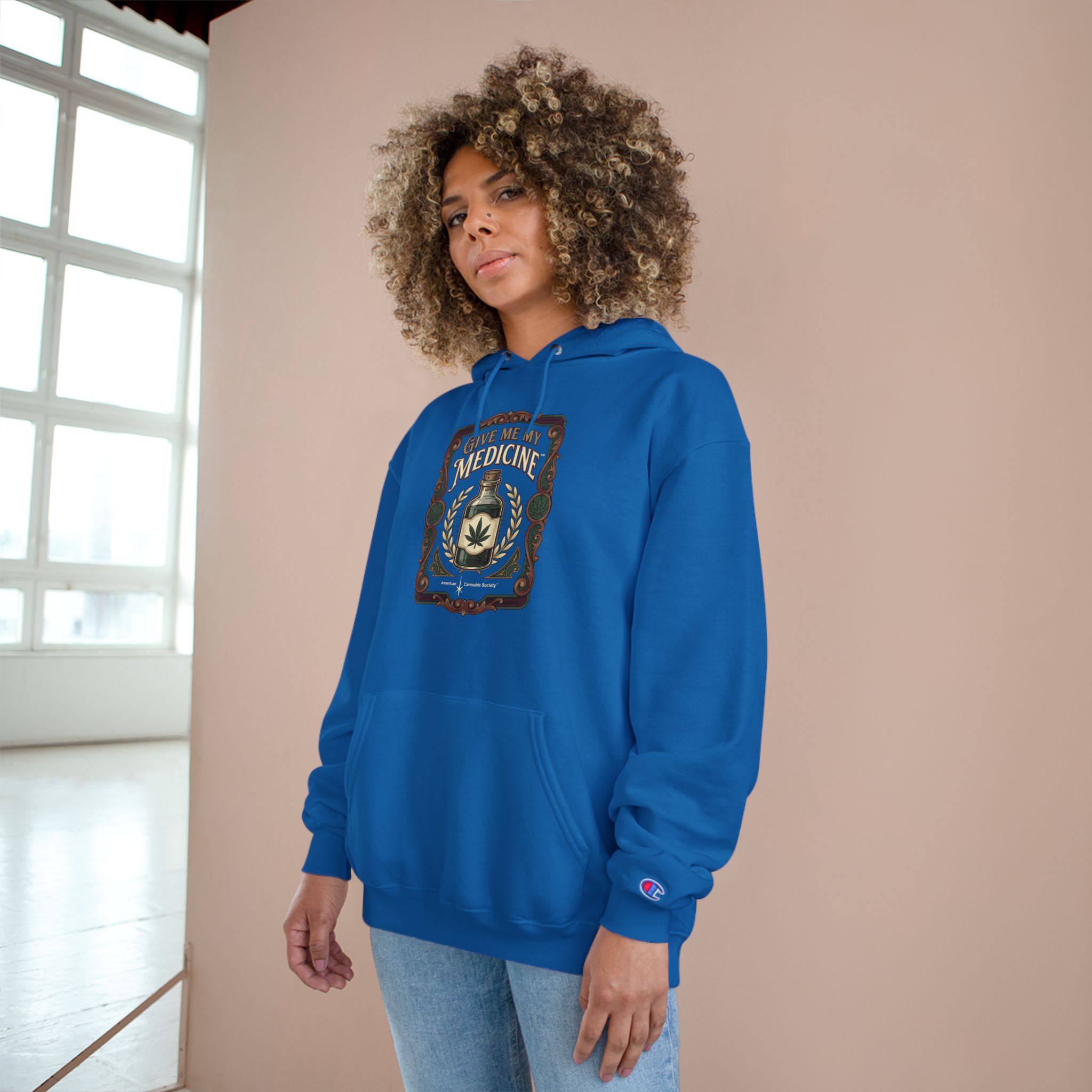 Give Me My Medicine™ Heavyweight Pullover Hoodie – Royal Blue, view 4