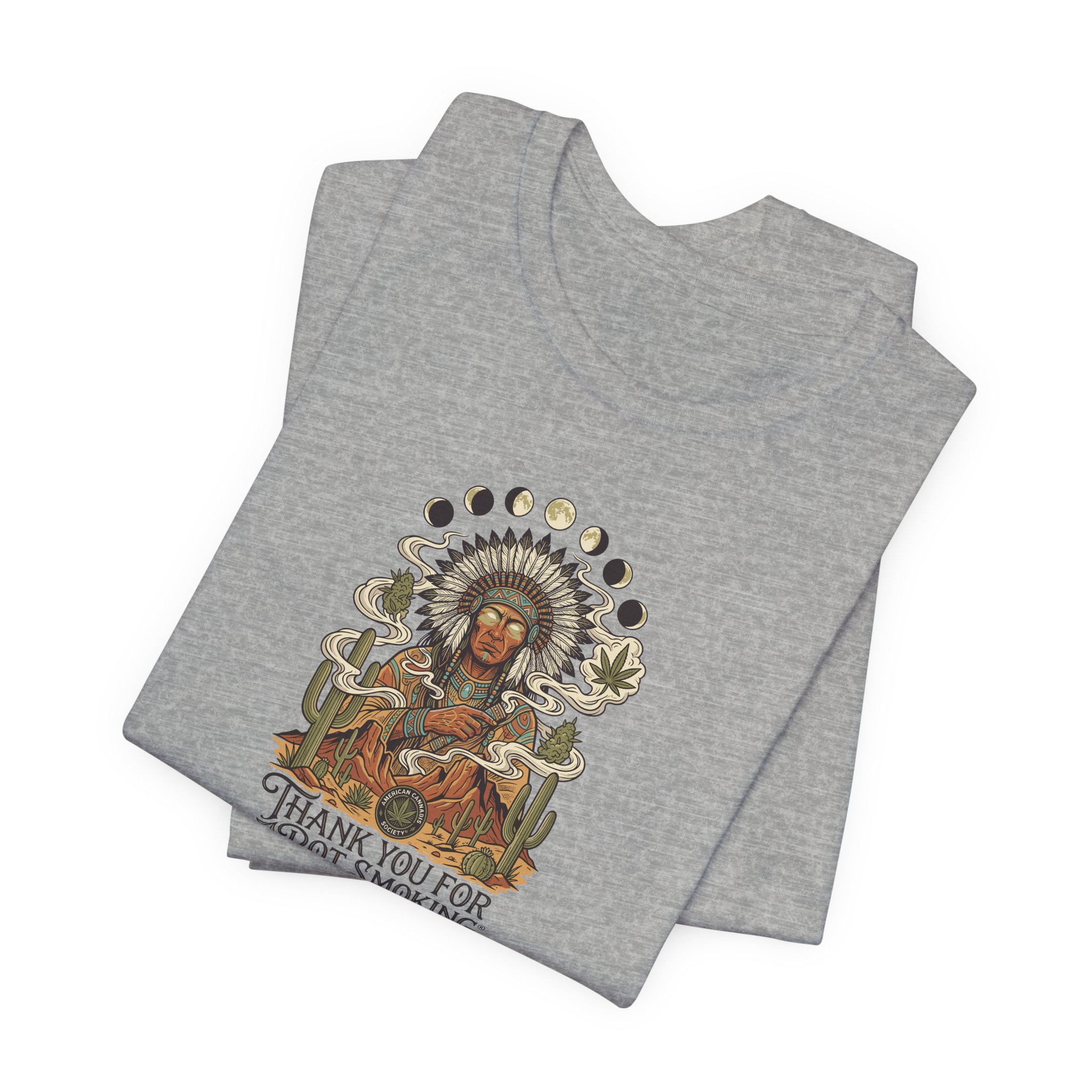 Thank You For Pot Smoking® Desert Chief Unisex Jersey Tee – Athletic Heather – view 3