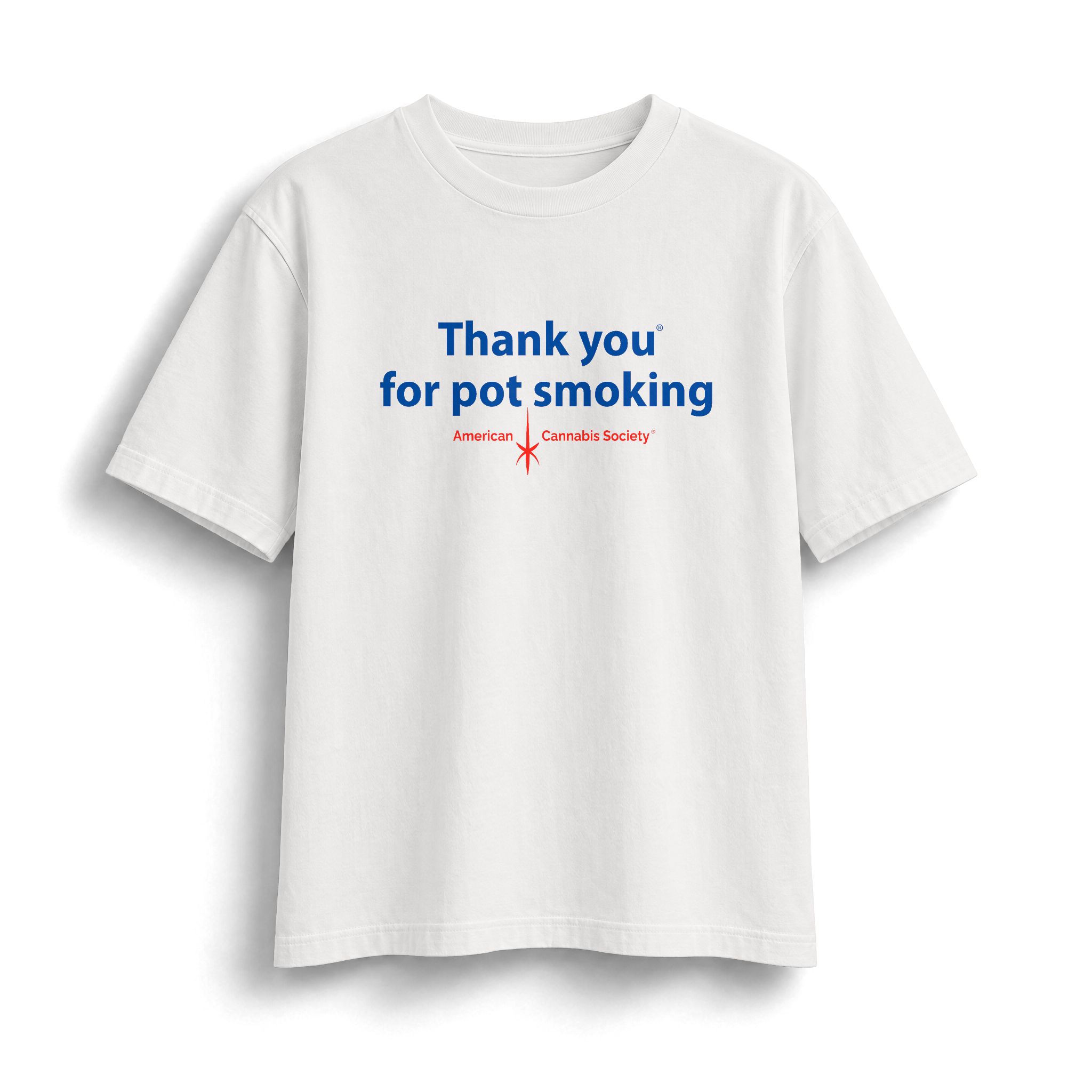 Thank You For Pot Smoking® Max Heavyweight Cropped Tee – Off White