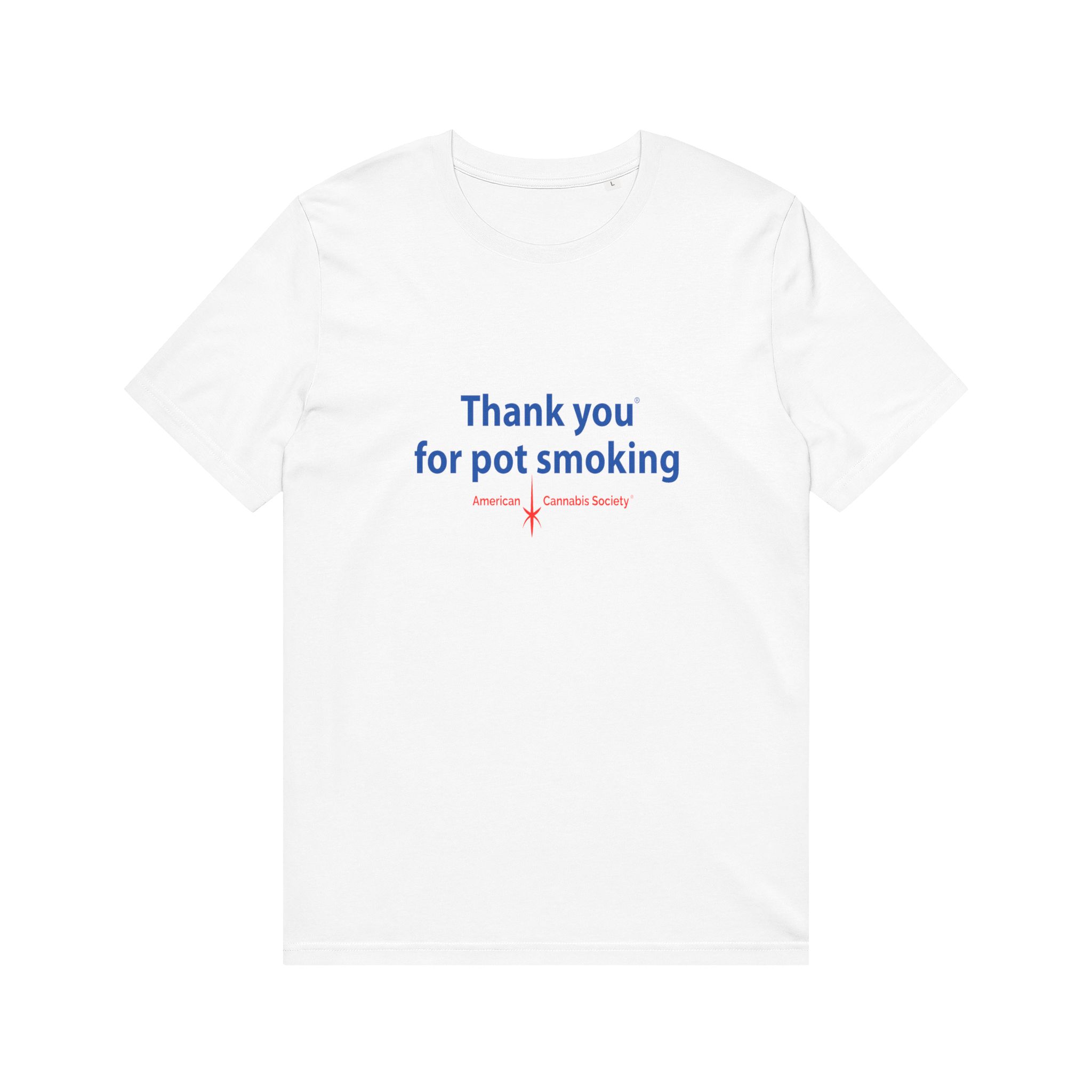 Thank You For Pot Smoking® Mid-Light Crew Tee – White