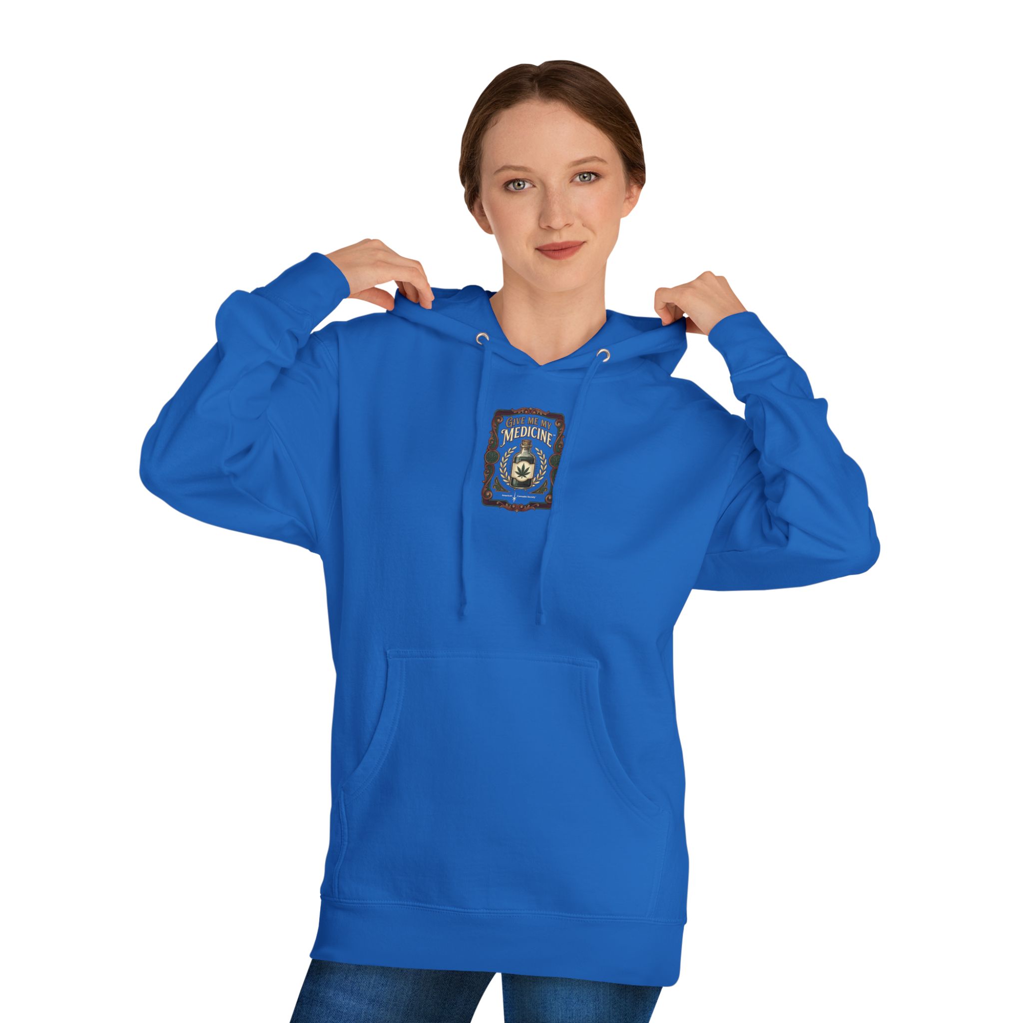 Give Me My Medicine™ Unisex Midweight Hoodie – Royal – view 3