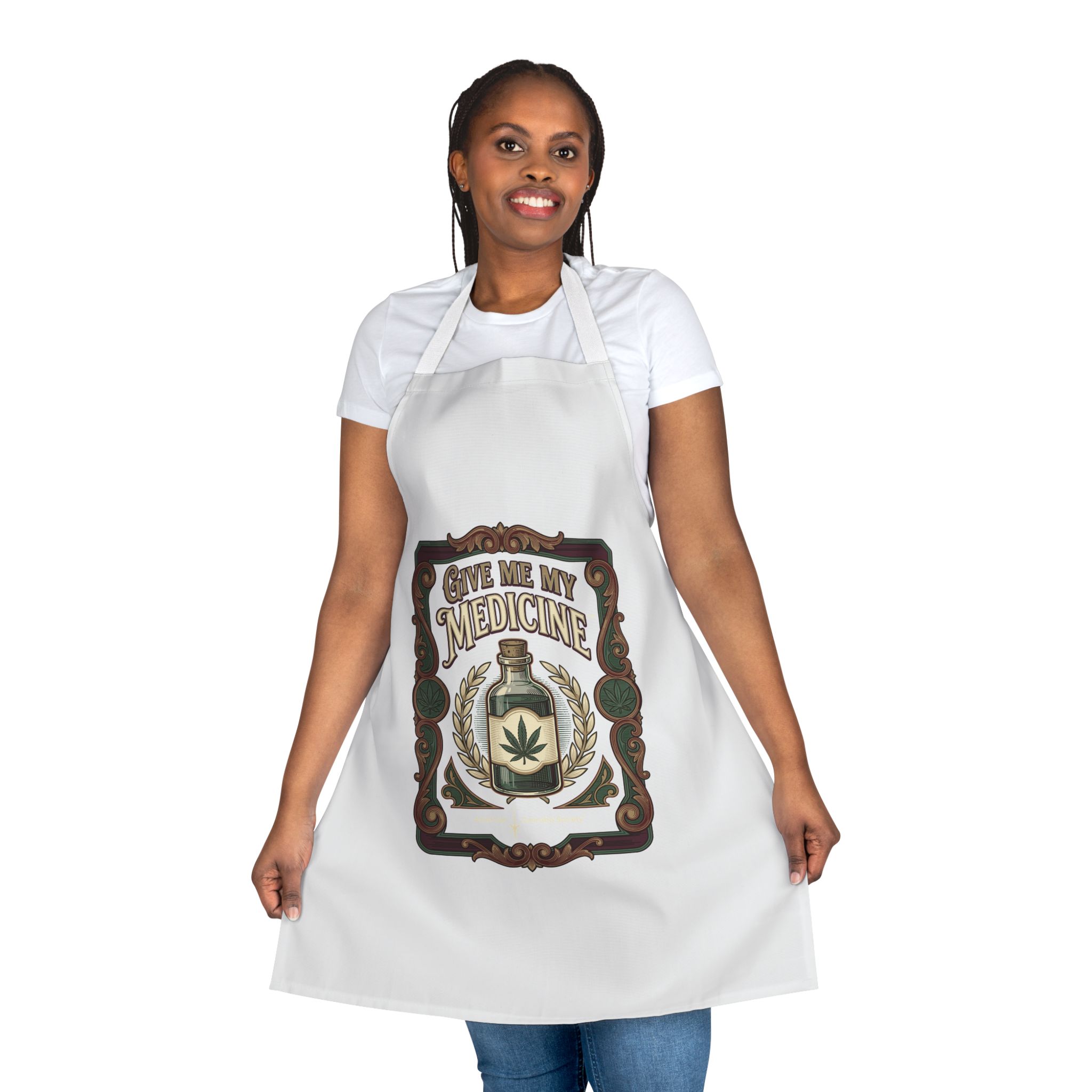 Give Me My Medicine™ Apron with 5 Strap Colors – White – view 4