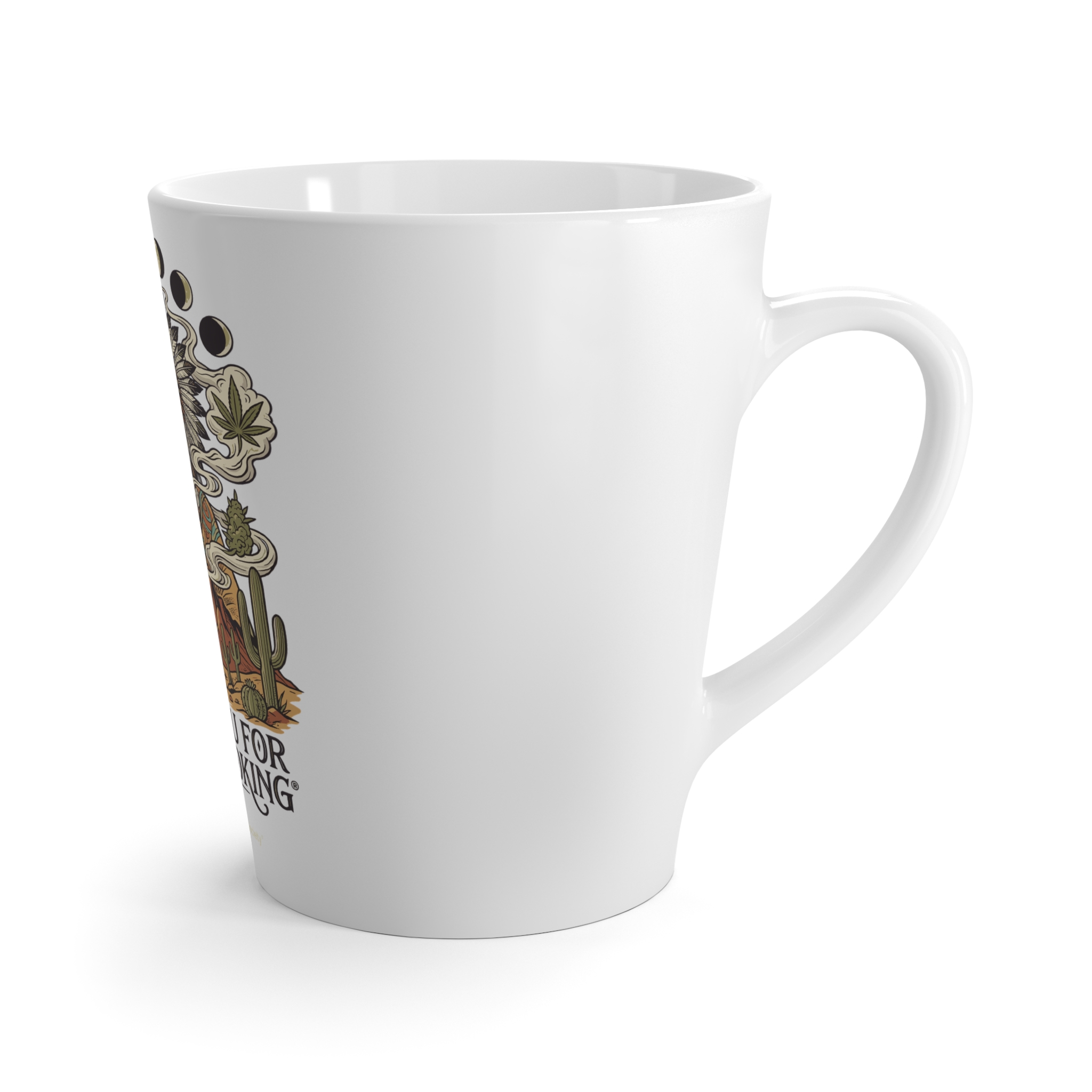 Thank You For Pot Smoking® Desert Chief Latte Mug, 12oz – 12oz – view 3