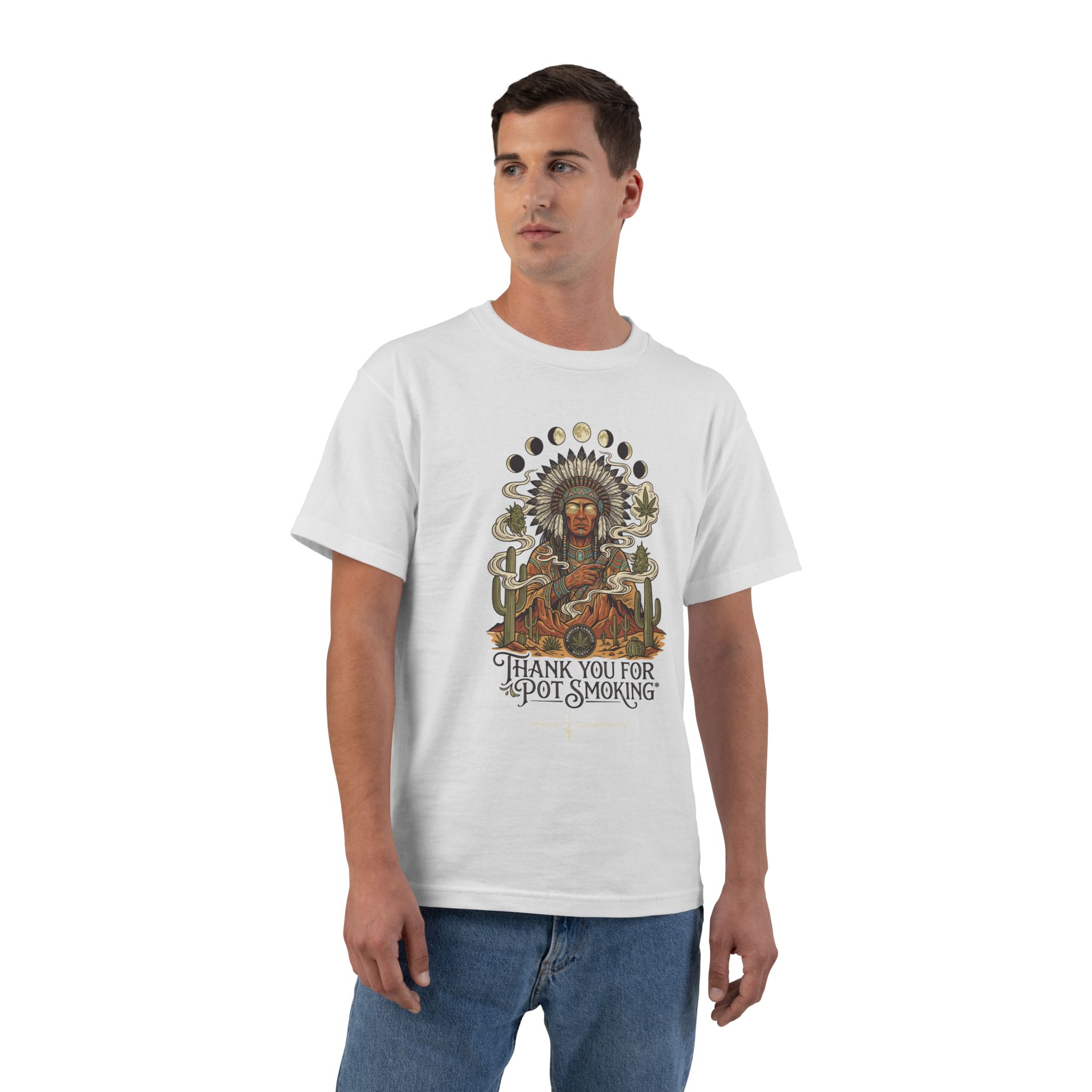 Thank You For Pot Smoking® Desert Chief Heavyweight Short-Sleeve Tee – Ash