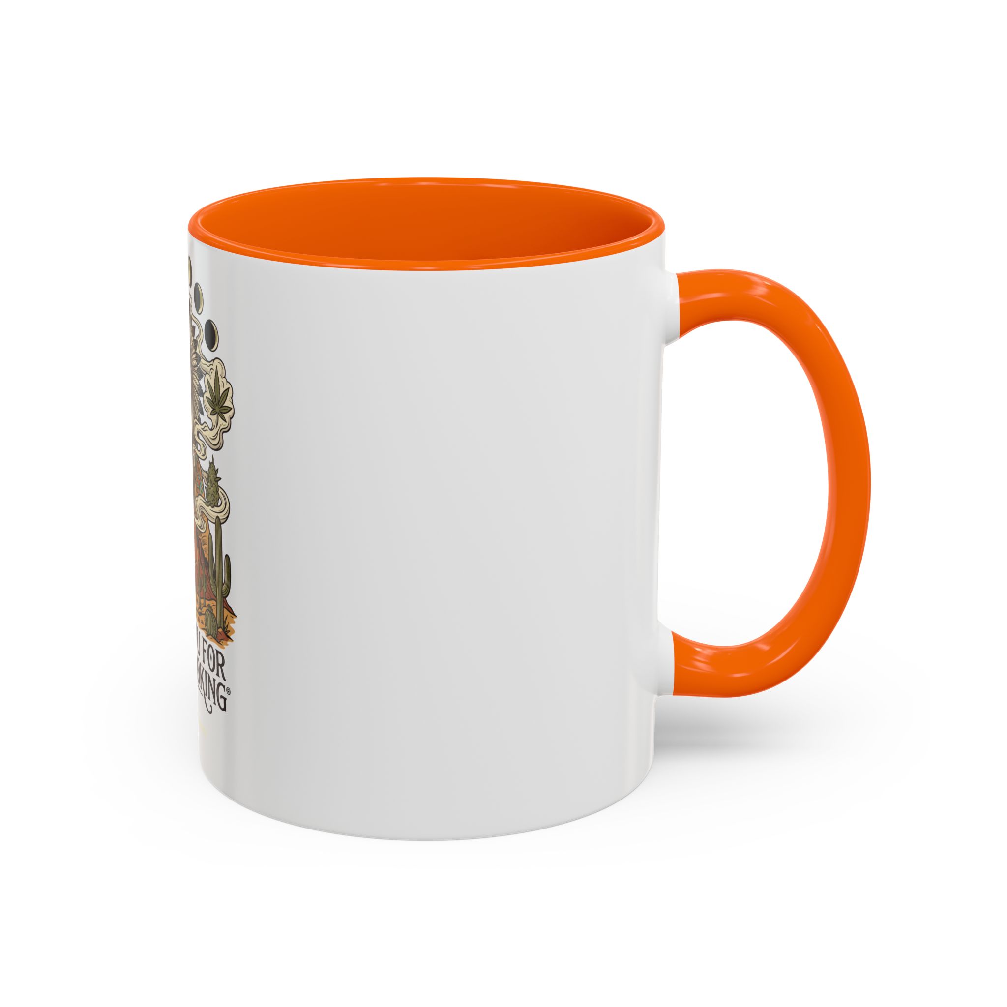 Thank You For Pot Smoking® Colored Interior Coffee Mug – Orange – view 2