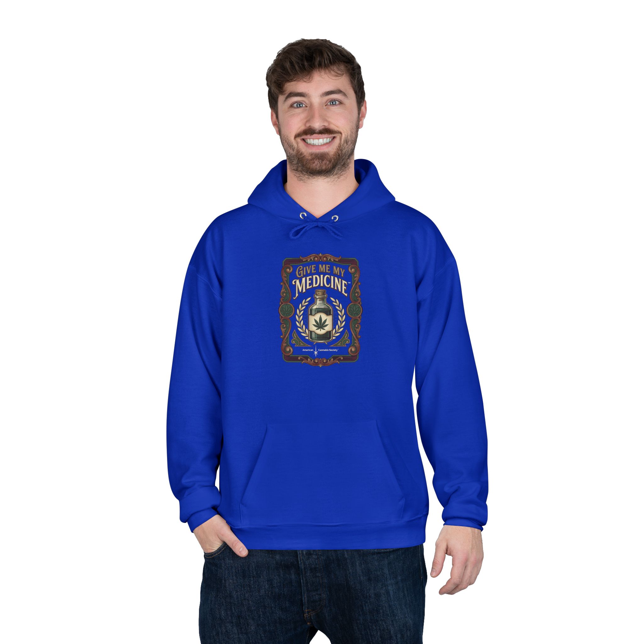 Give Me My Medicine™ Unisex Pullover Hoodie – Athletic Royal – view 4
