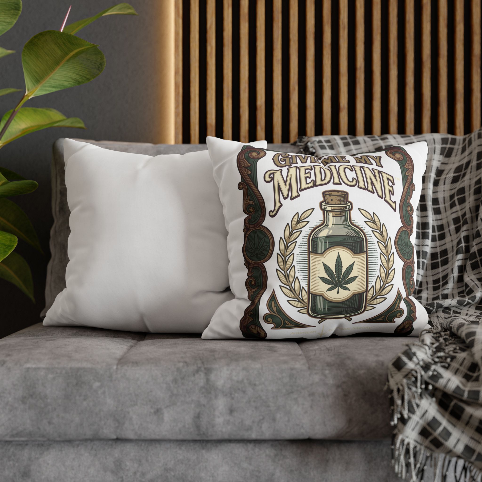 Give Me My Medicine™ Square Canvas Pillowcase – 20" × 20" – view 7