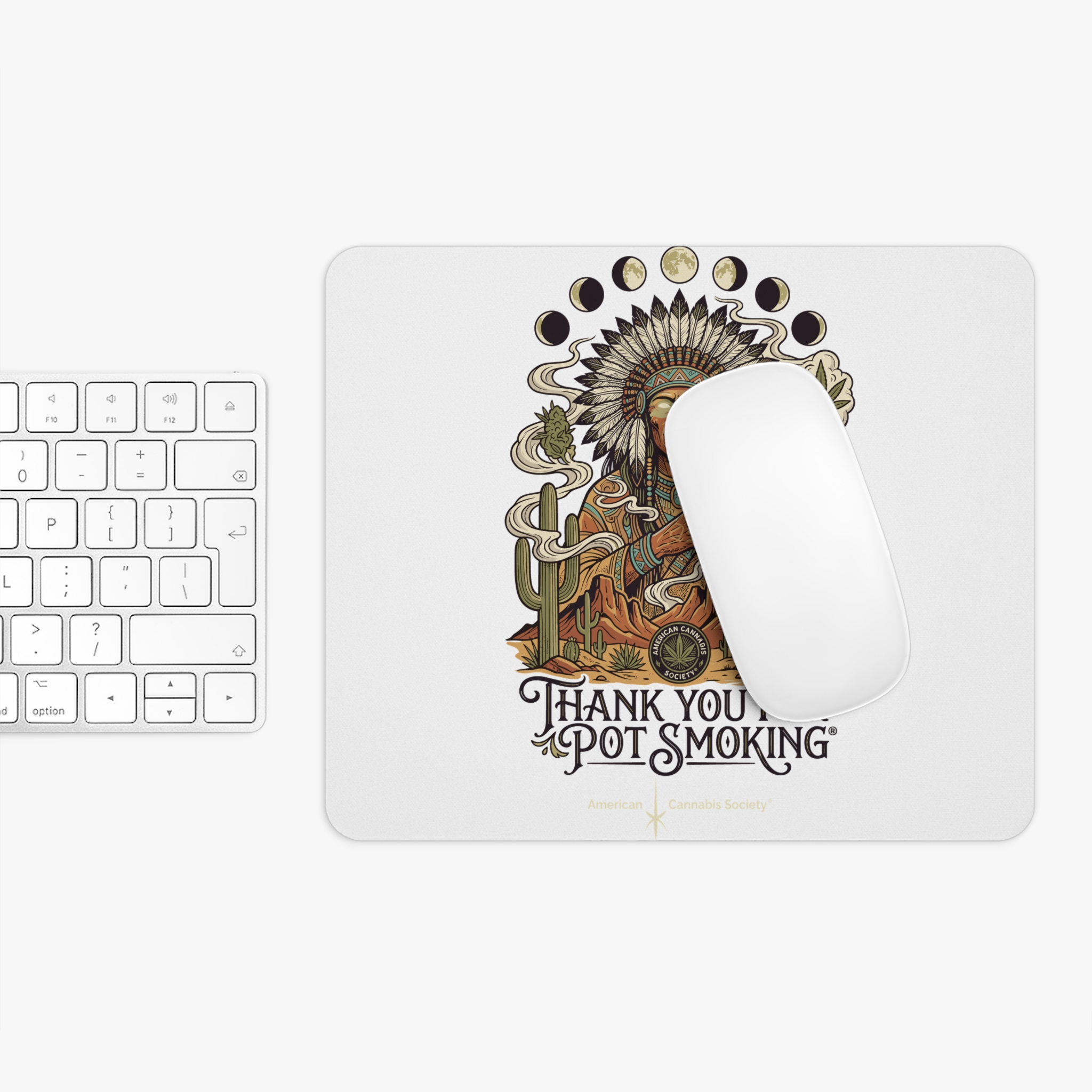Thank You For Pot Smoking® Desert Chief Mouse Pad – Rectangle – view 3